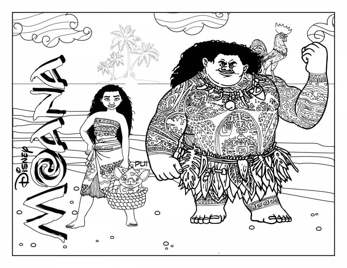 Exquisite moana girls coloring book