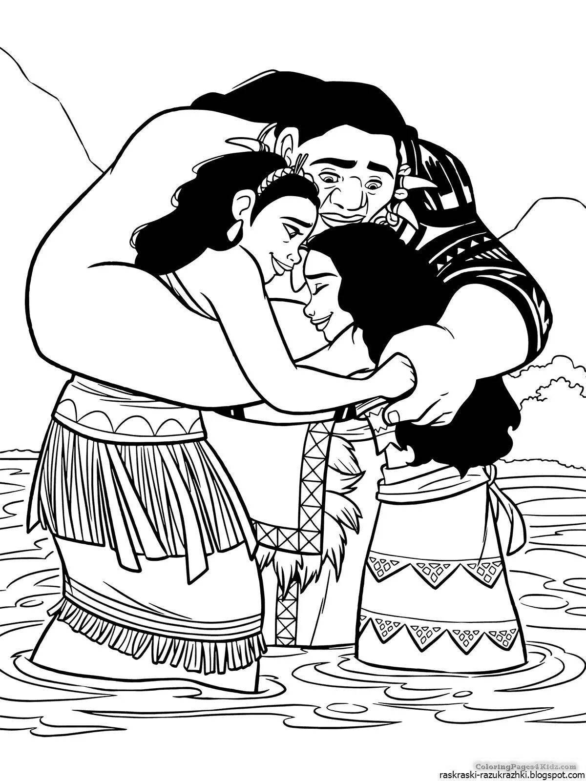 Delightful coloring for girls moana
