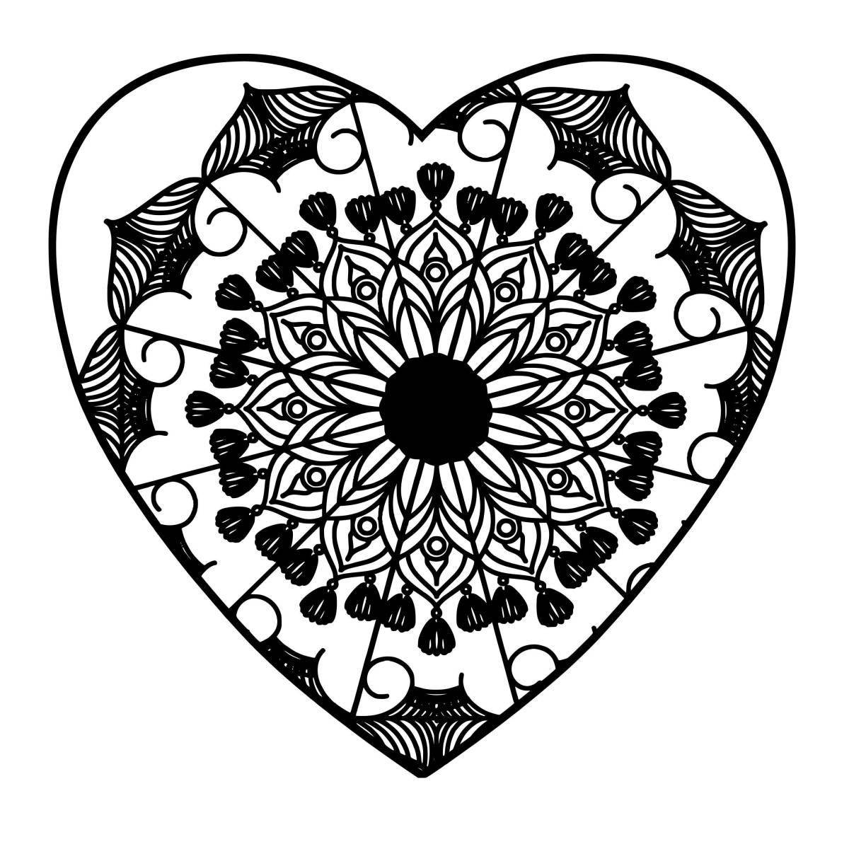 Fairy heart coloring book