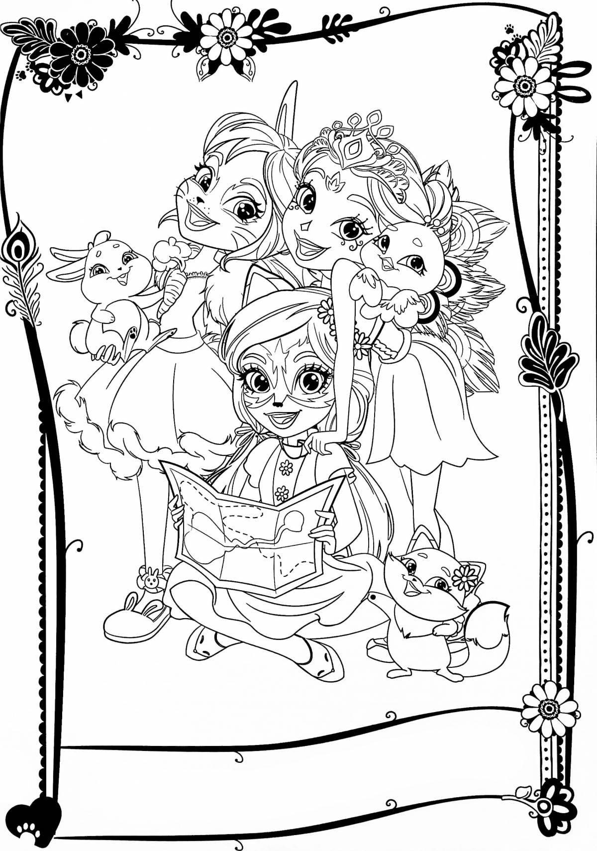 Photo Intriguing coloring book for girls