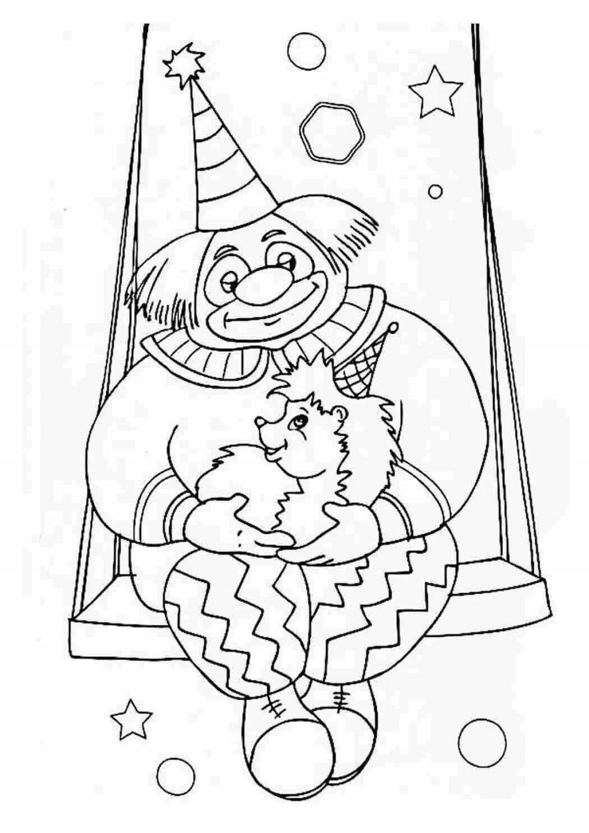 Playful chestnut coloring page for babies