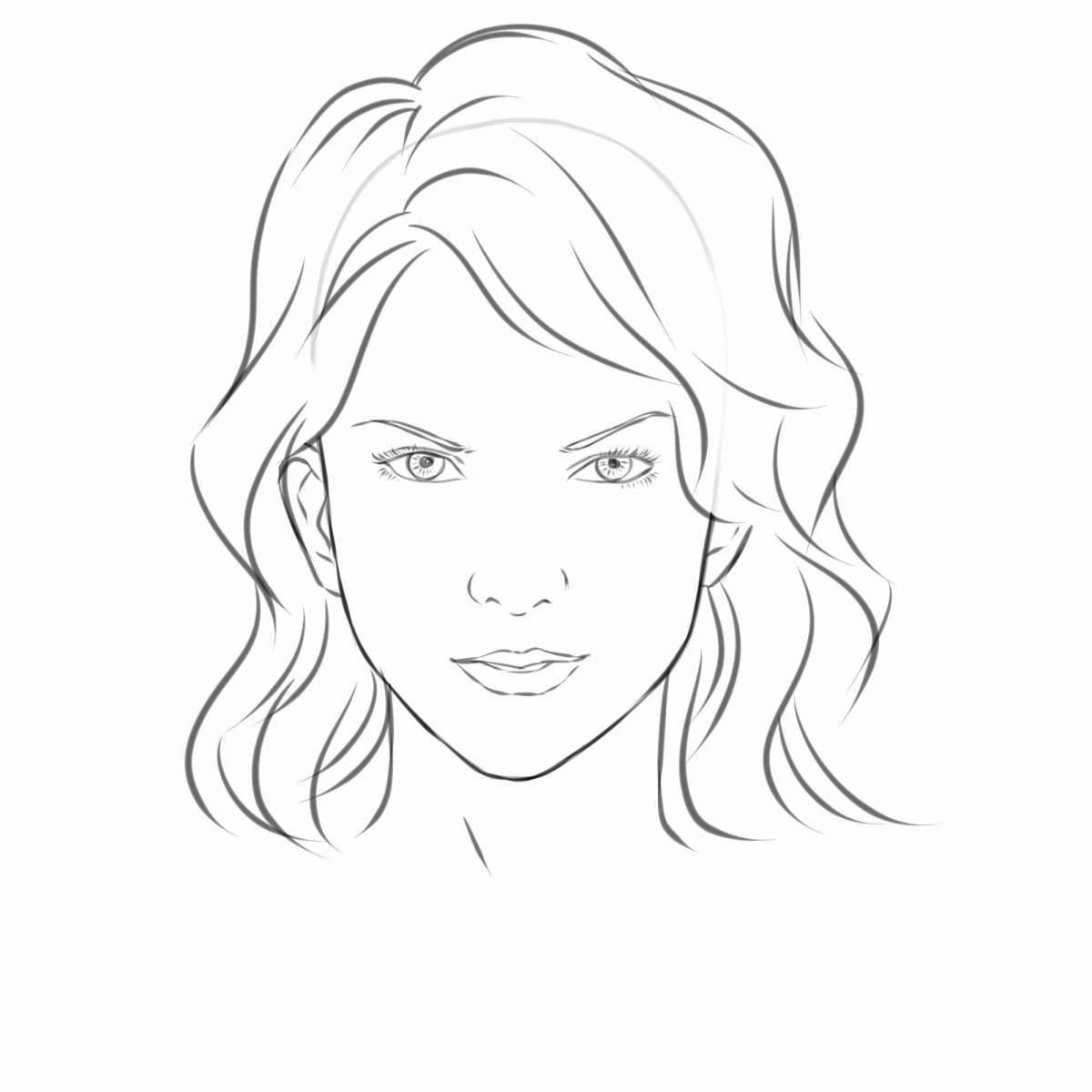 Joyful girl face painting