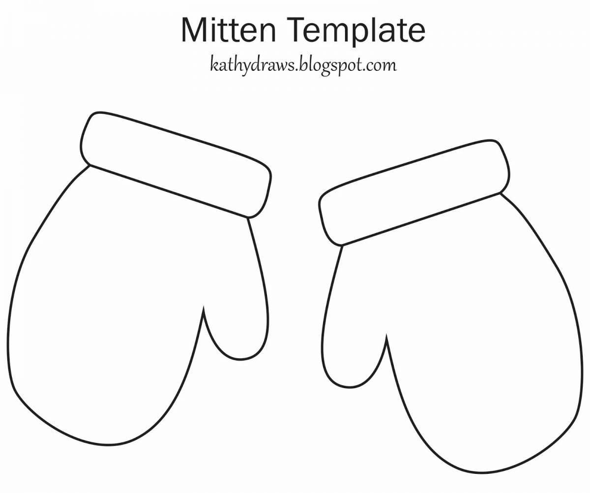 Santa's fancy mitten coloring page