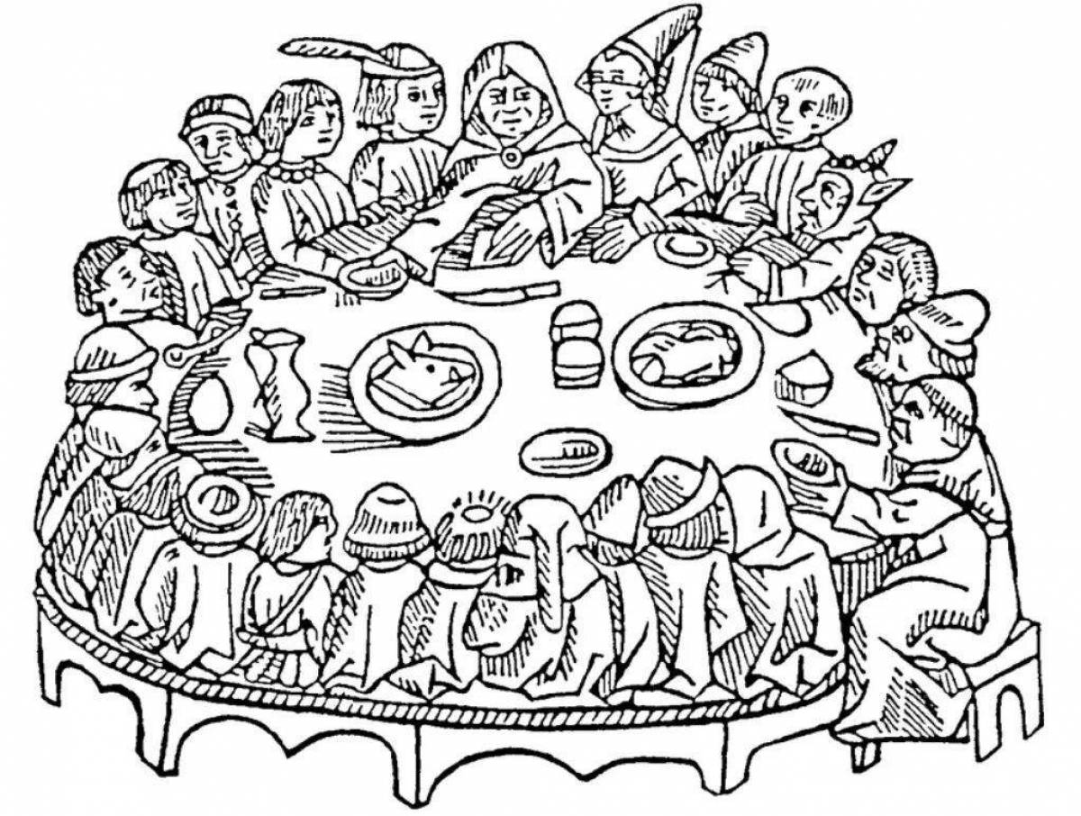 Photo Exquisite feast in the tower