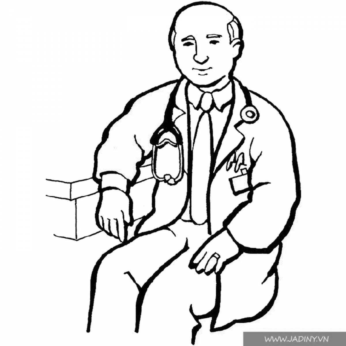 Fabulous surgeon coloring book for kids