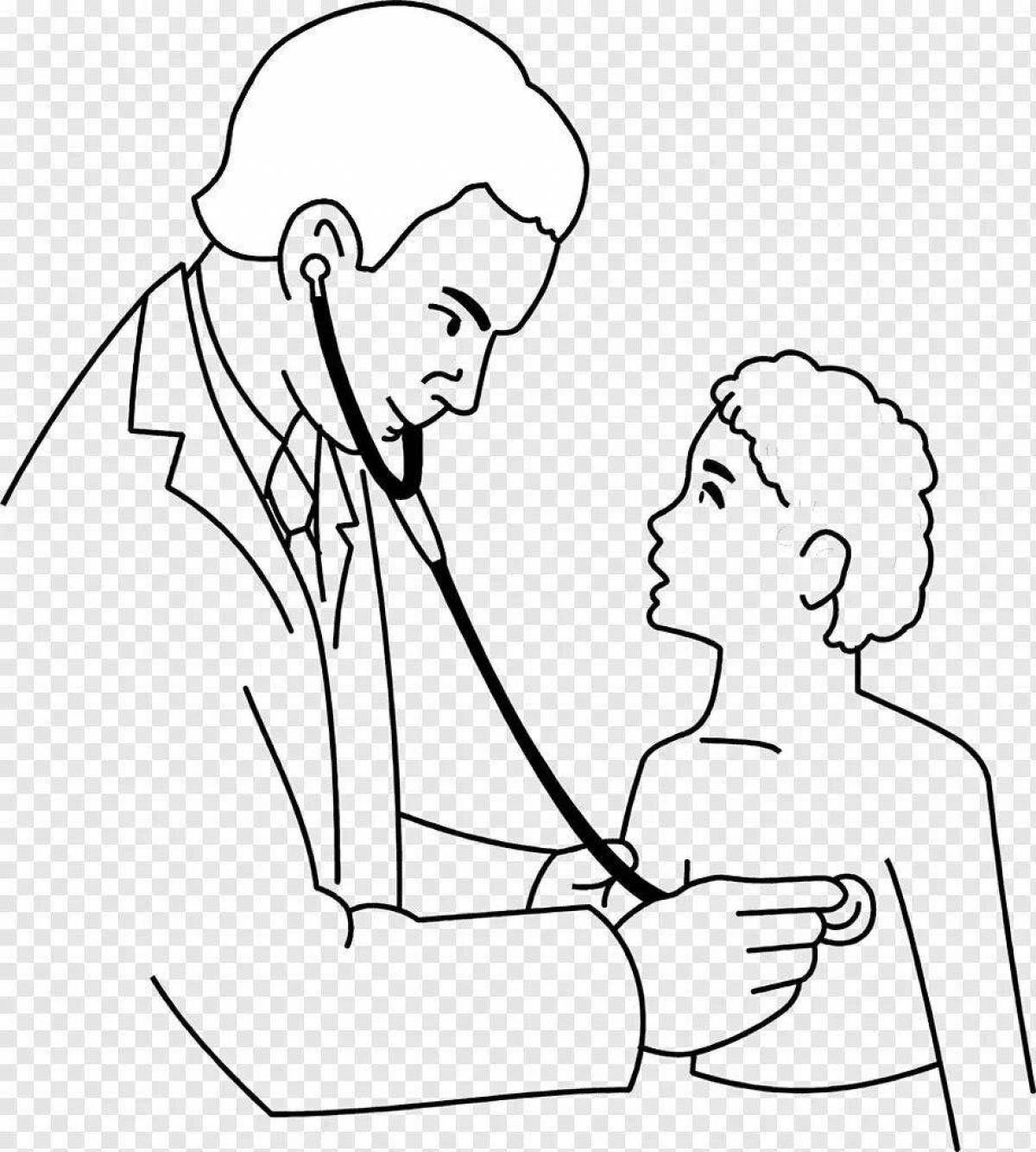 Amazing surgeon coloring page for kids