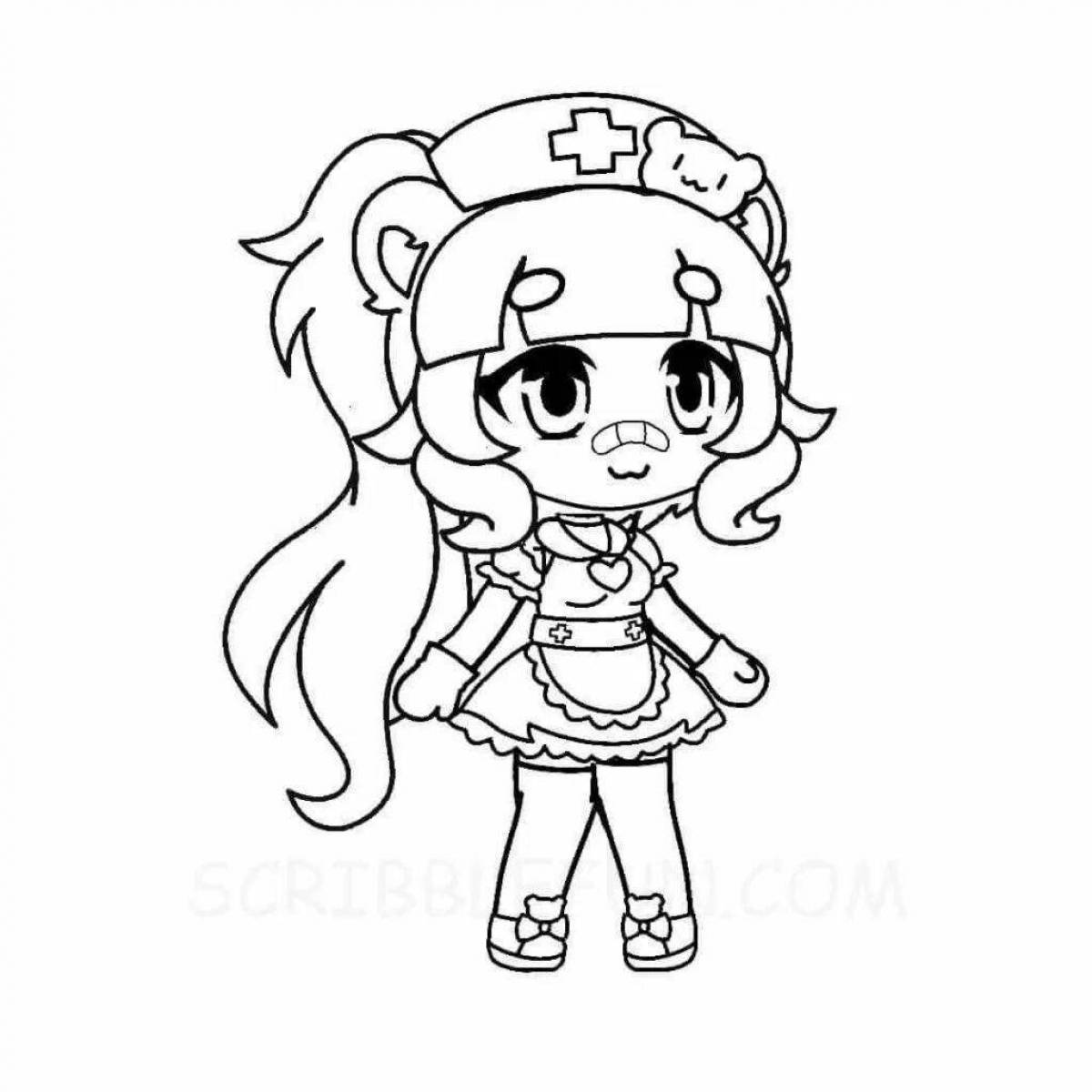 Photo Splendid gacha club art coloring page