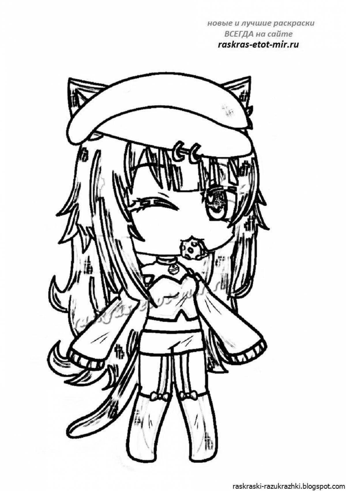 Photo Crazy colorful gacha club art coloring book