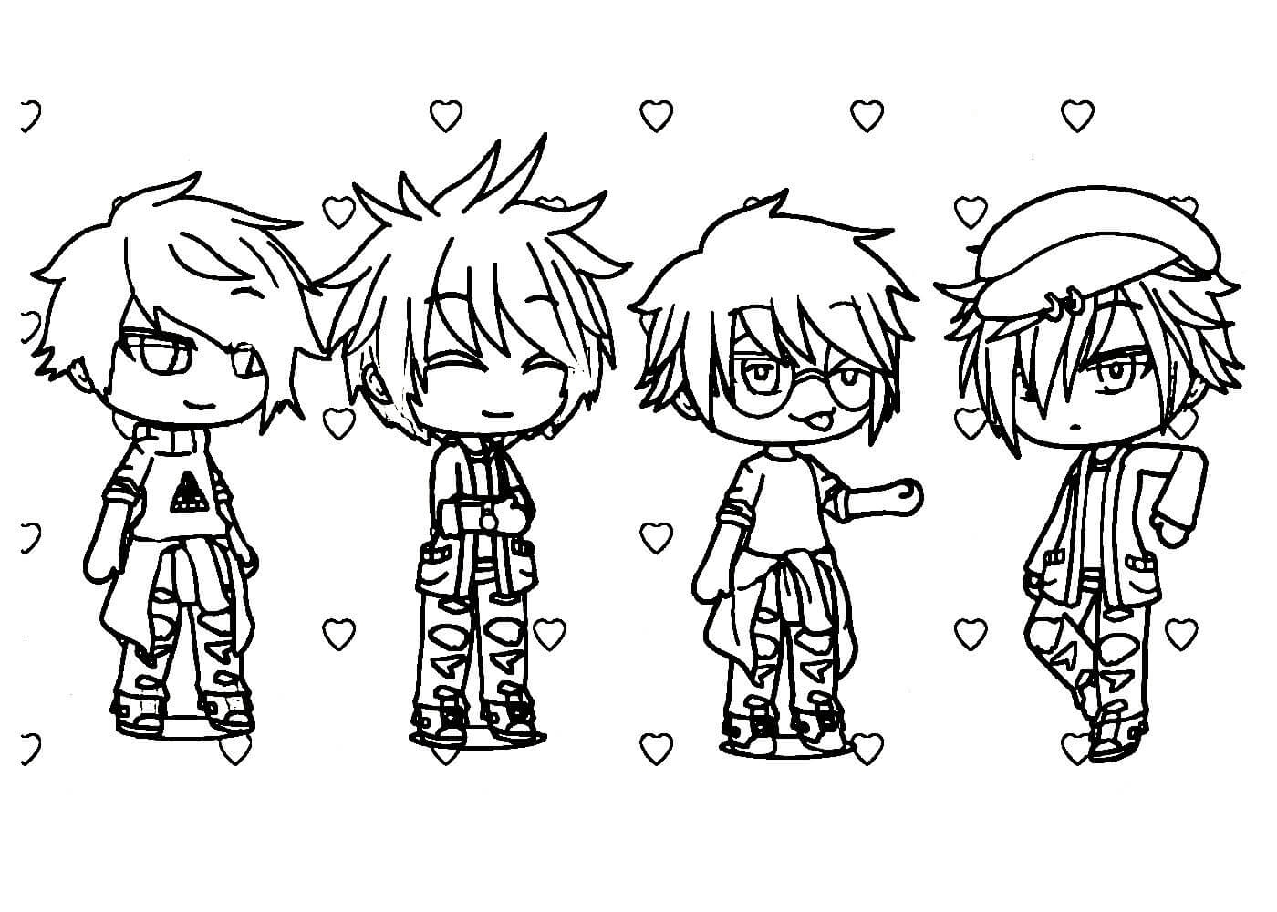 Photo Colorful fantasy gacha club art coloring page