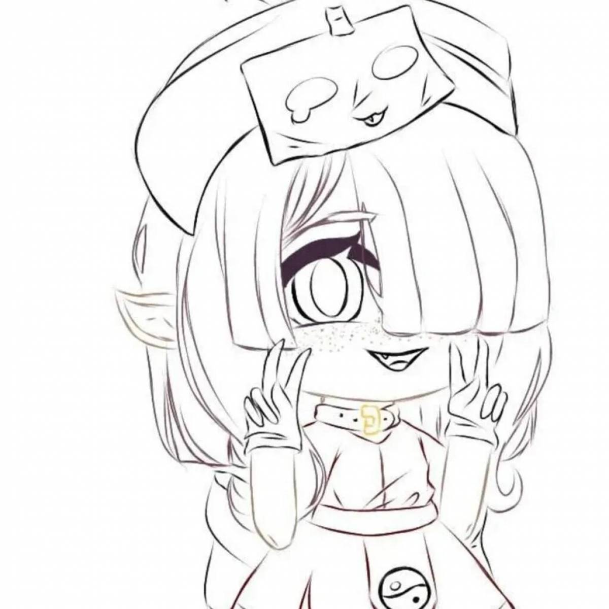 Photo Colorful and amazing gacha club art coloring book