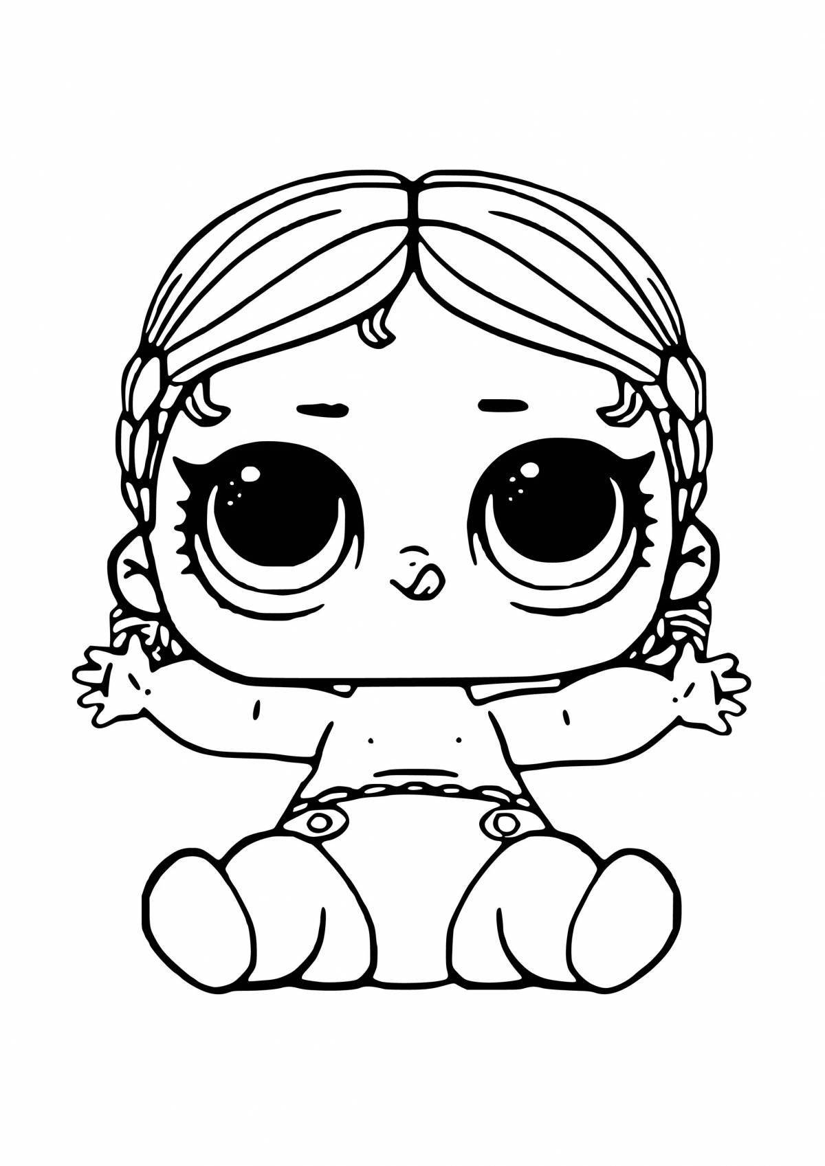 Cute lol doll coloring book