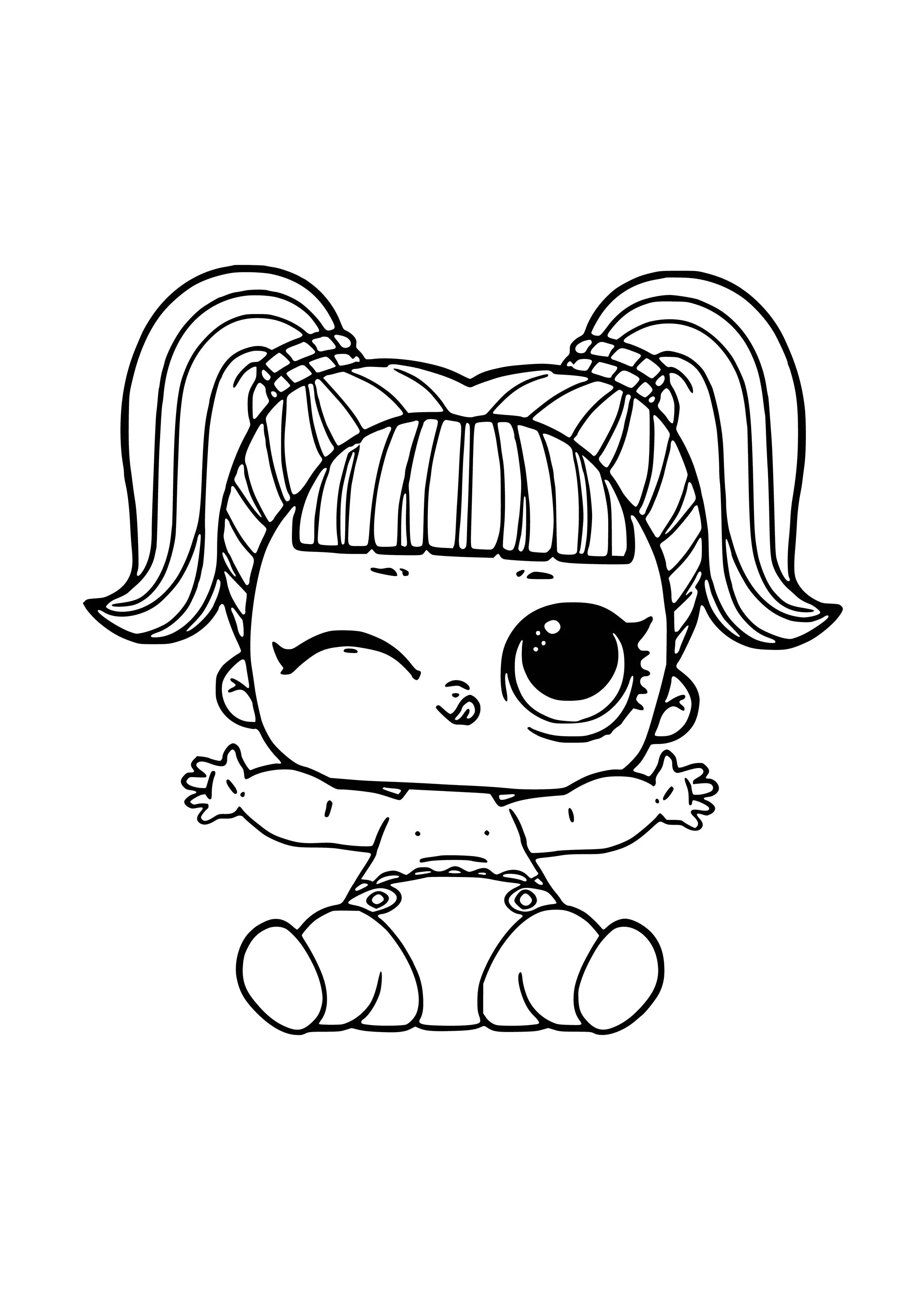 Incredible coloring pages baby dolls lol