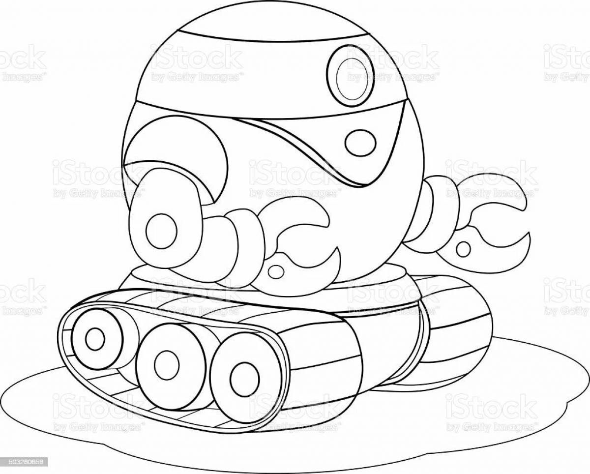 Violent crawler robot coloring page