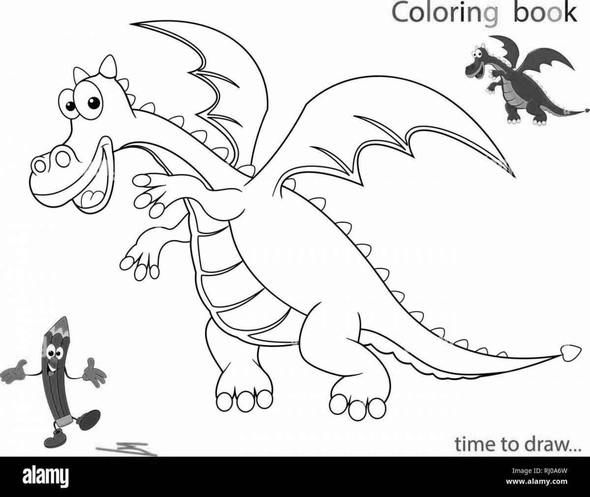 Bright coloring dragon