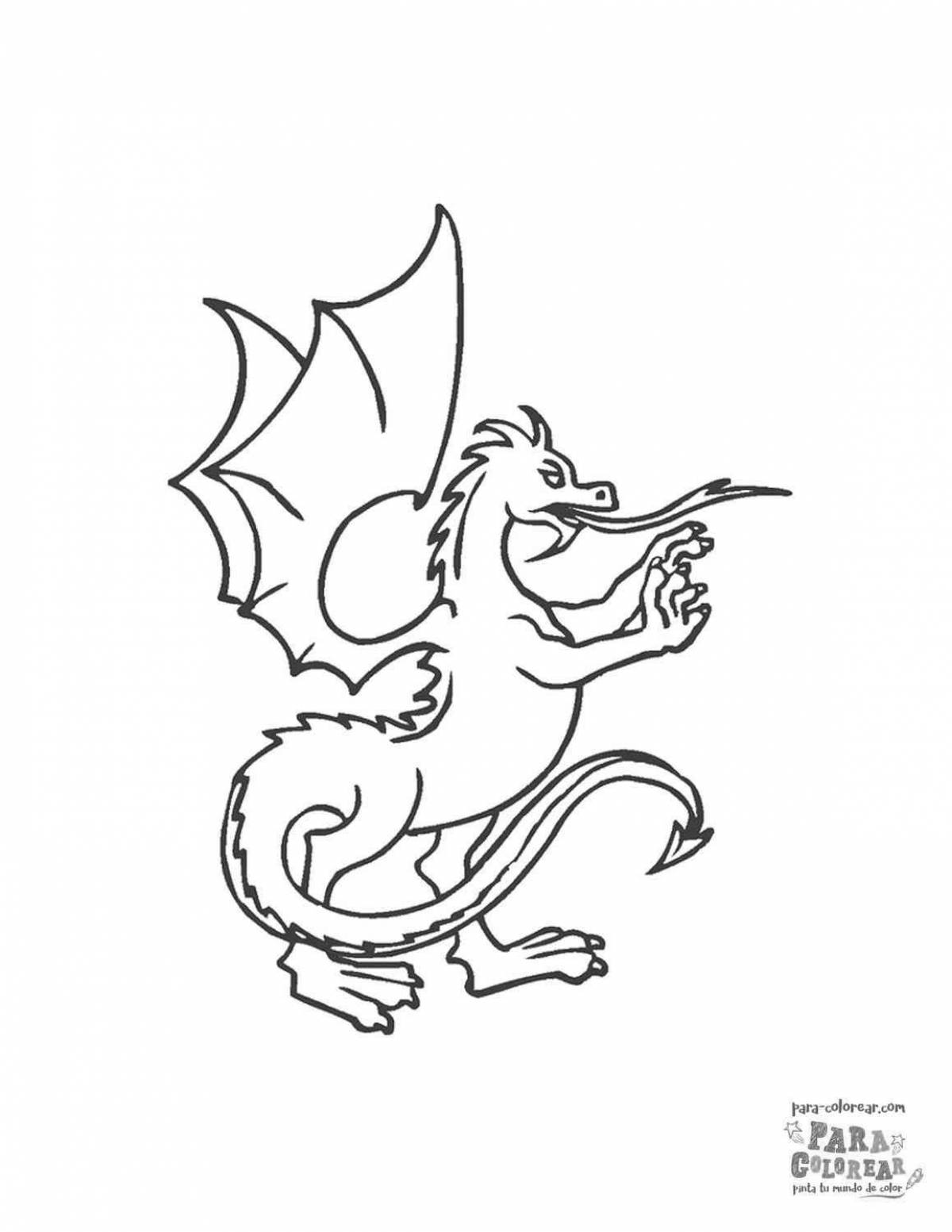 Photo Gorgeous dragon coloring book