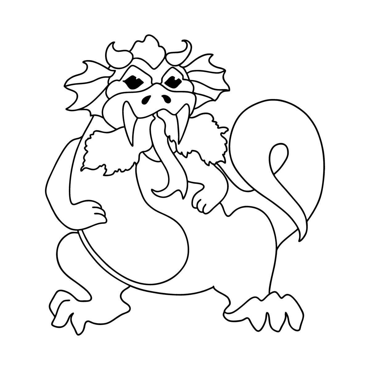 Photo Glorious dragon coloring