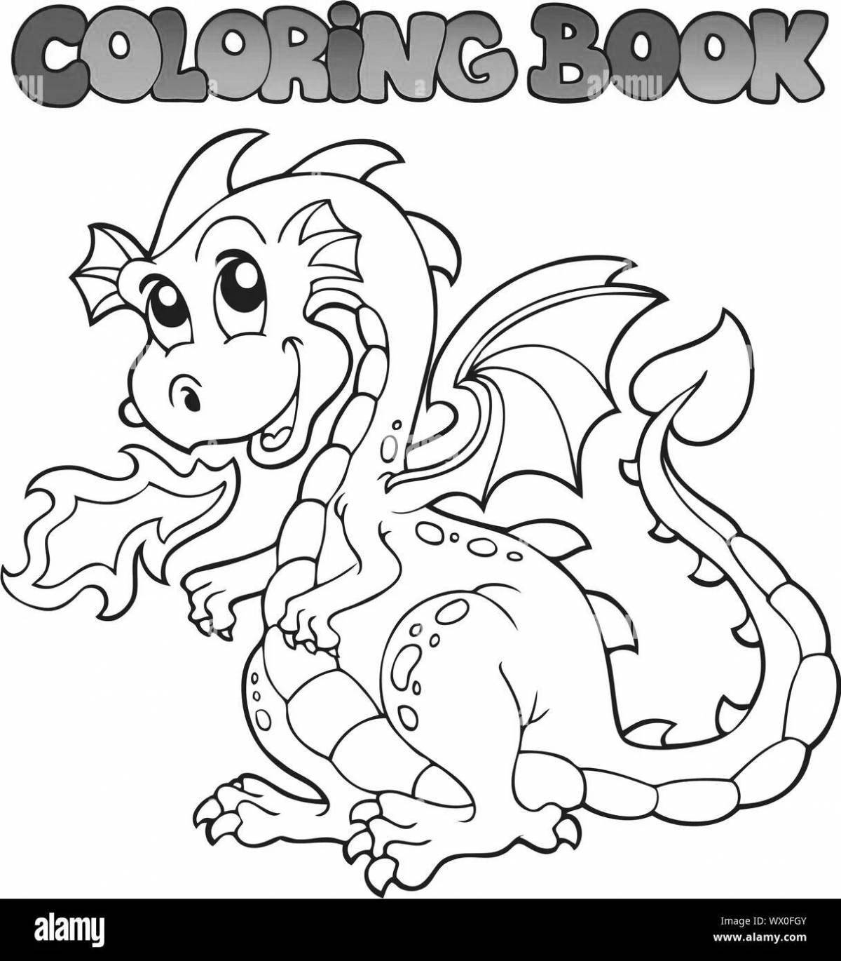 Photo Amazing dragon coloring book