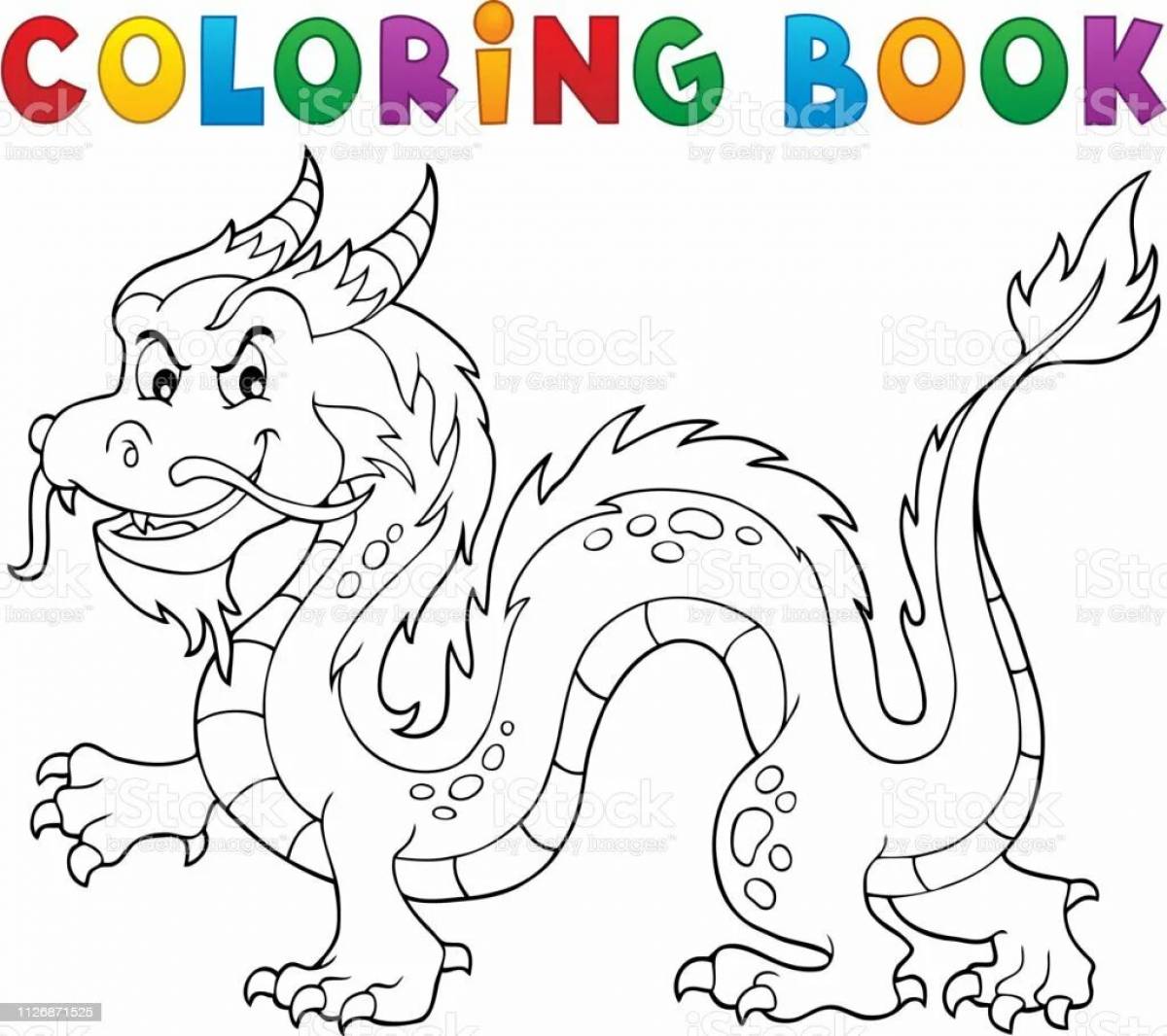 Dazzling dragon coloring