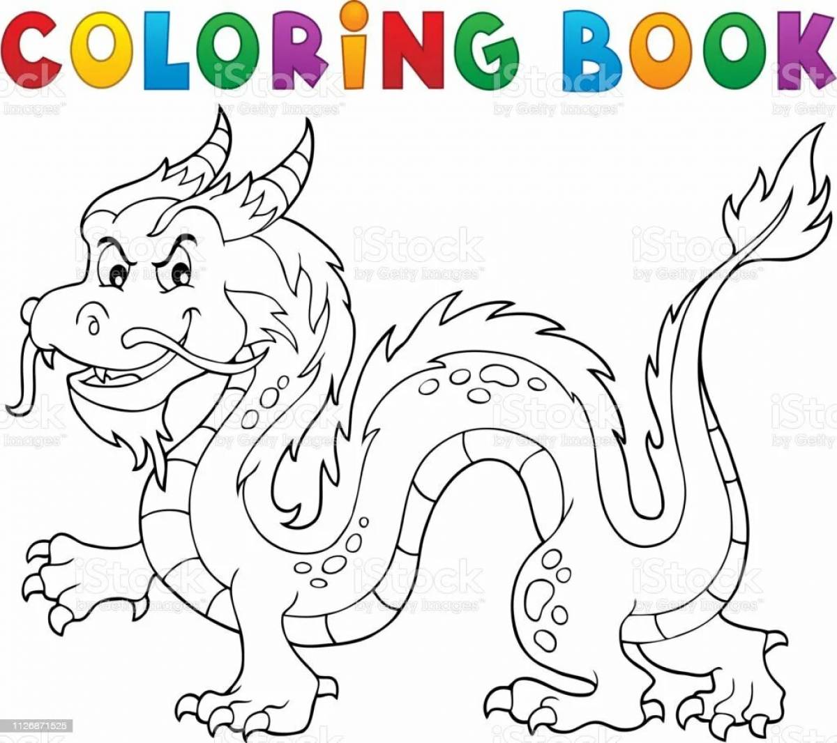 Photo Dazzling dragon coloring