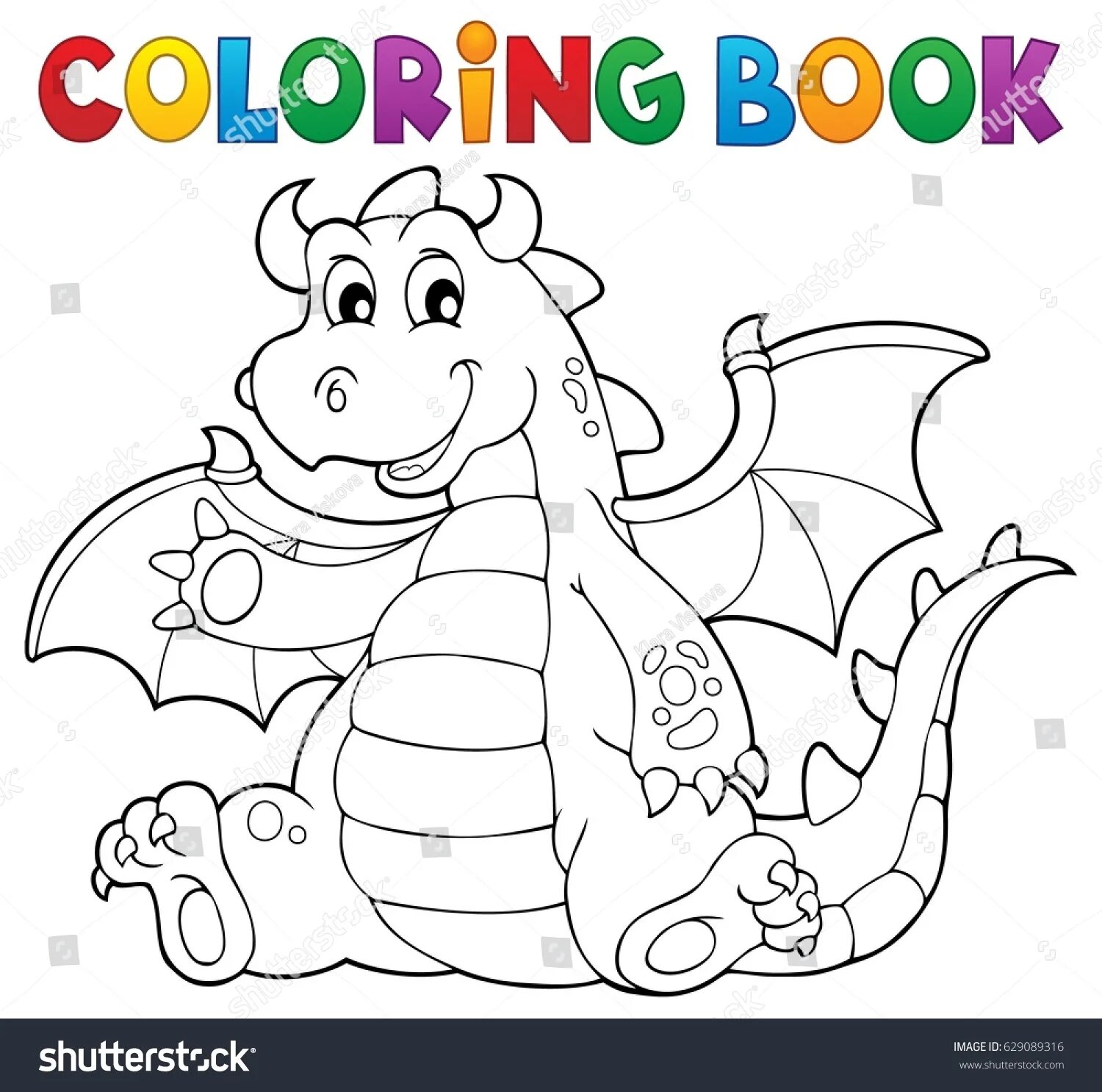 Amazing dragon coloring book