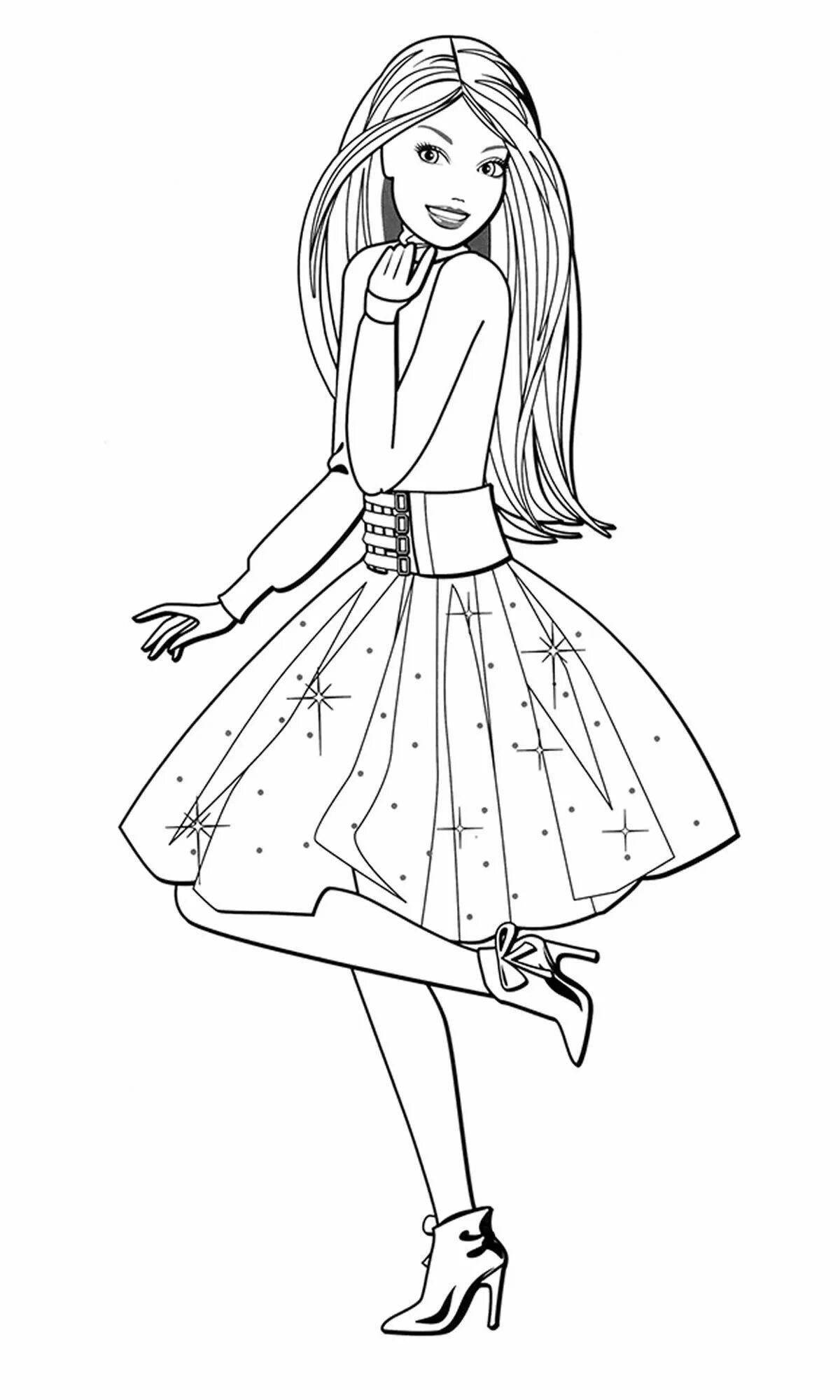 Fashion girls coloring page