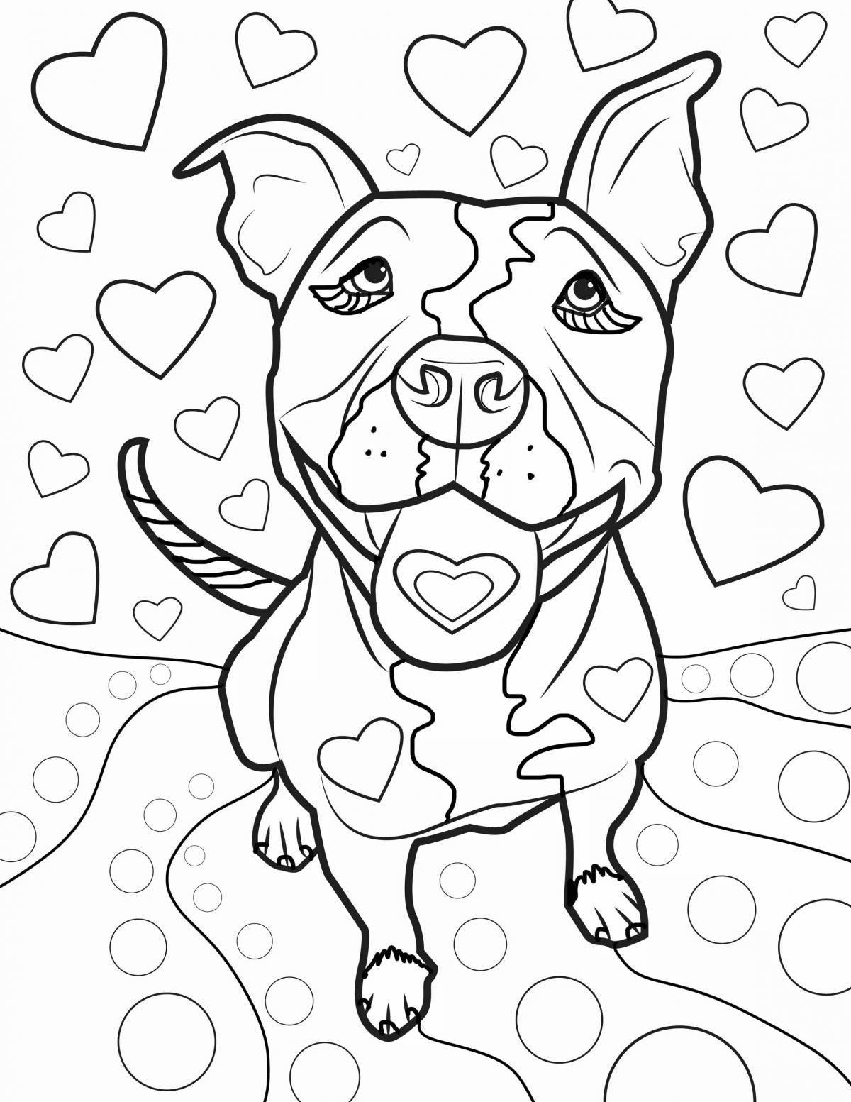 Joyful coloring for dog boys