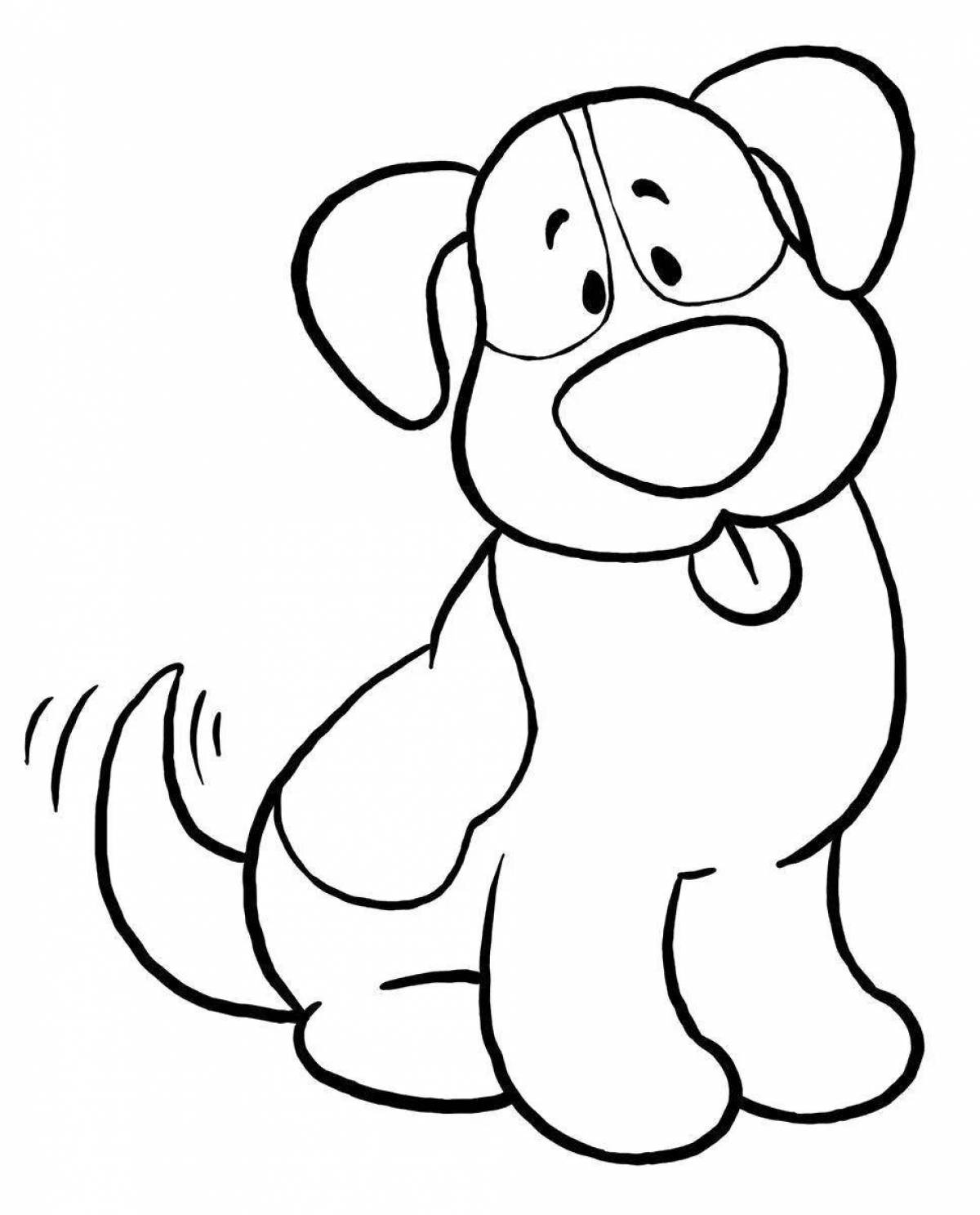 Bubble dog boy coloring book