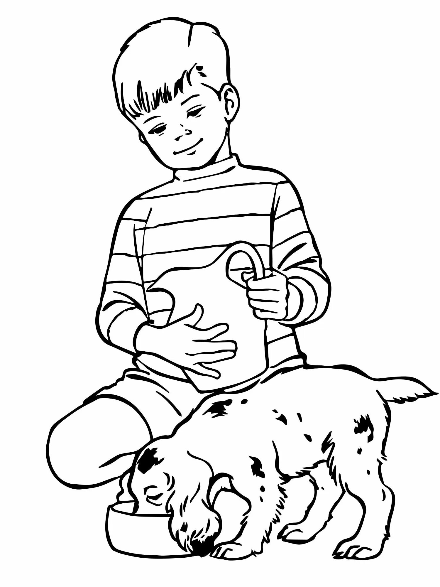 Sparkly dog ​​boy coloring book
