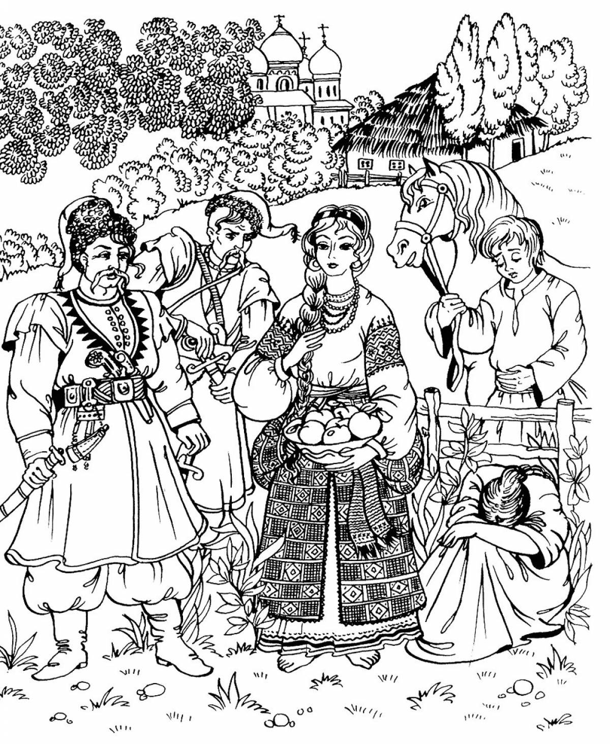 Attractive Cossacks coloring pages for juniors