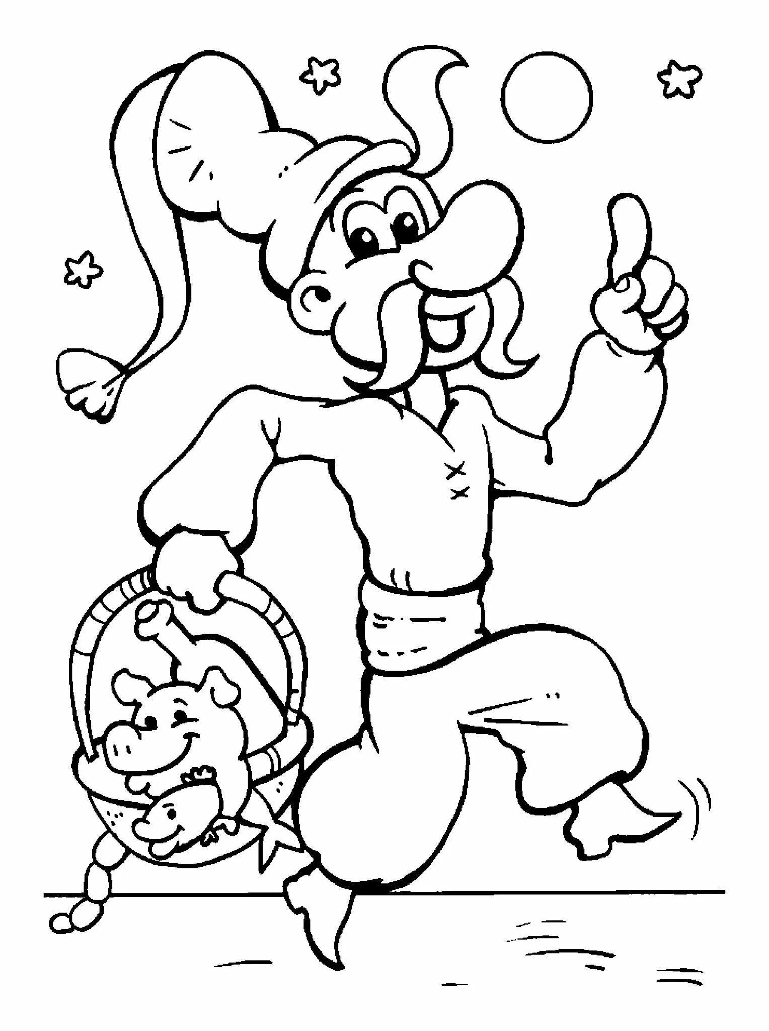 Coloring page charming cossacks for students