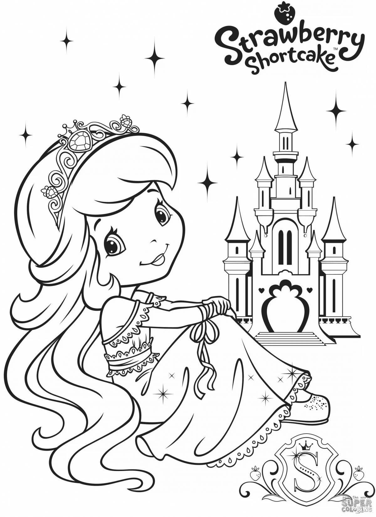 Glamorous castles coloring book for girls