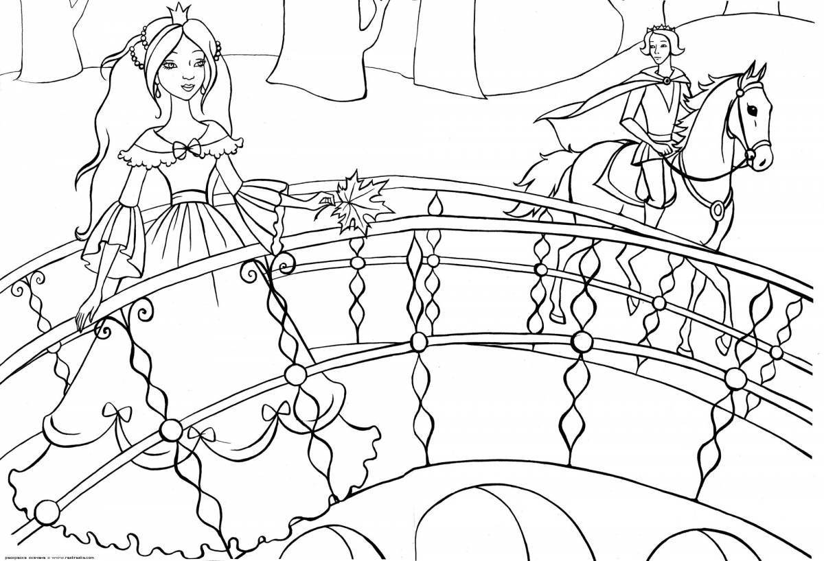 Fancy castle coloring pages for girls