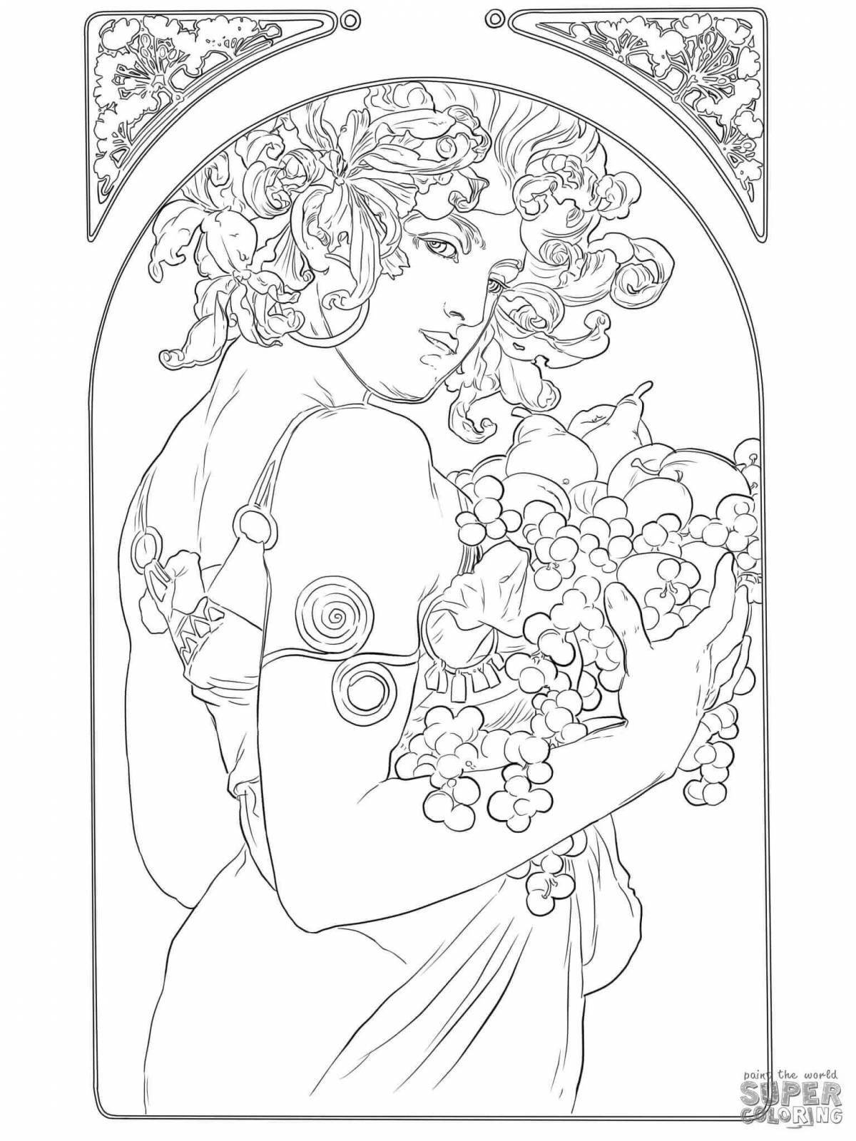 Bright coloring page