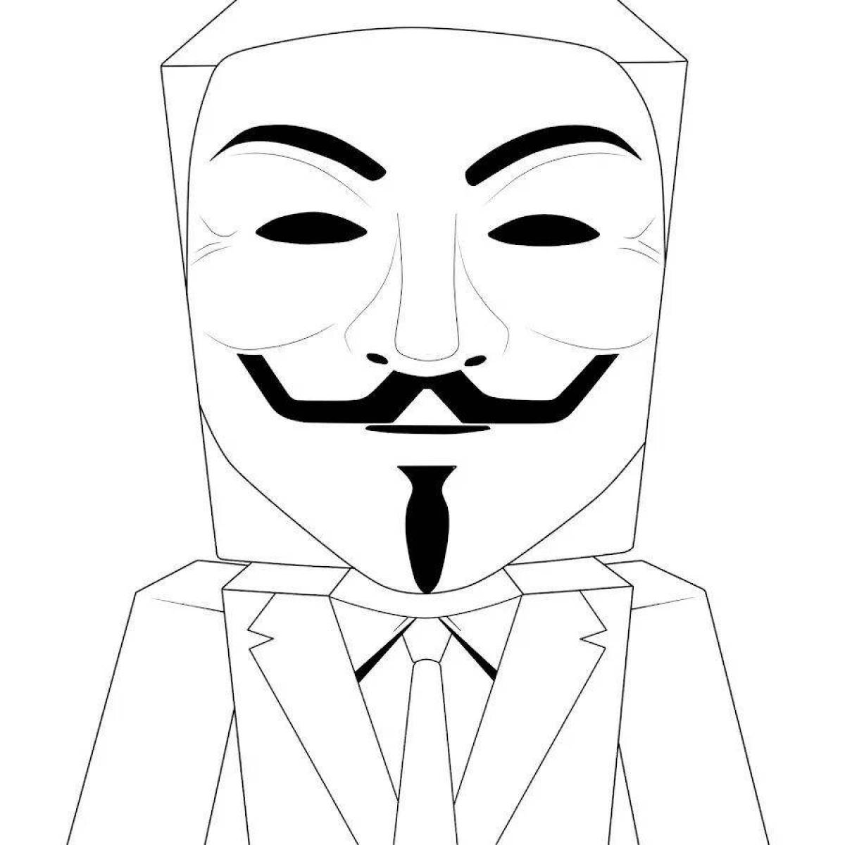 Идея раскраски anonymous — причудливая