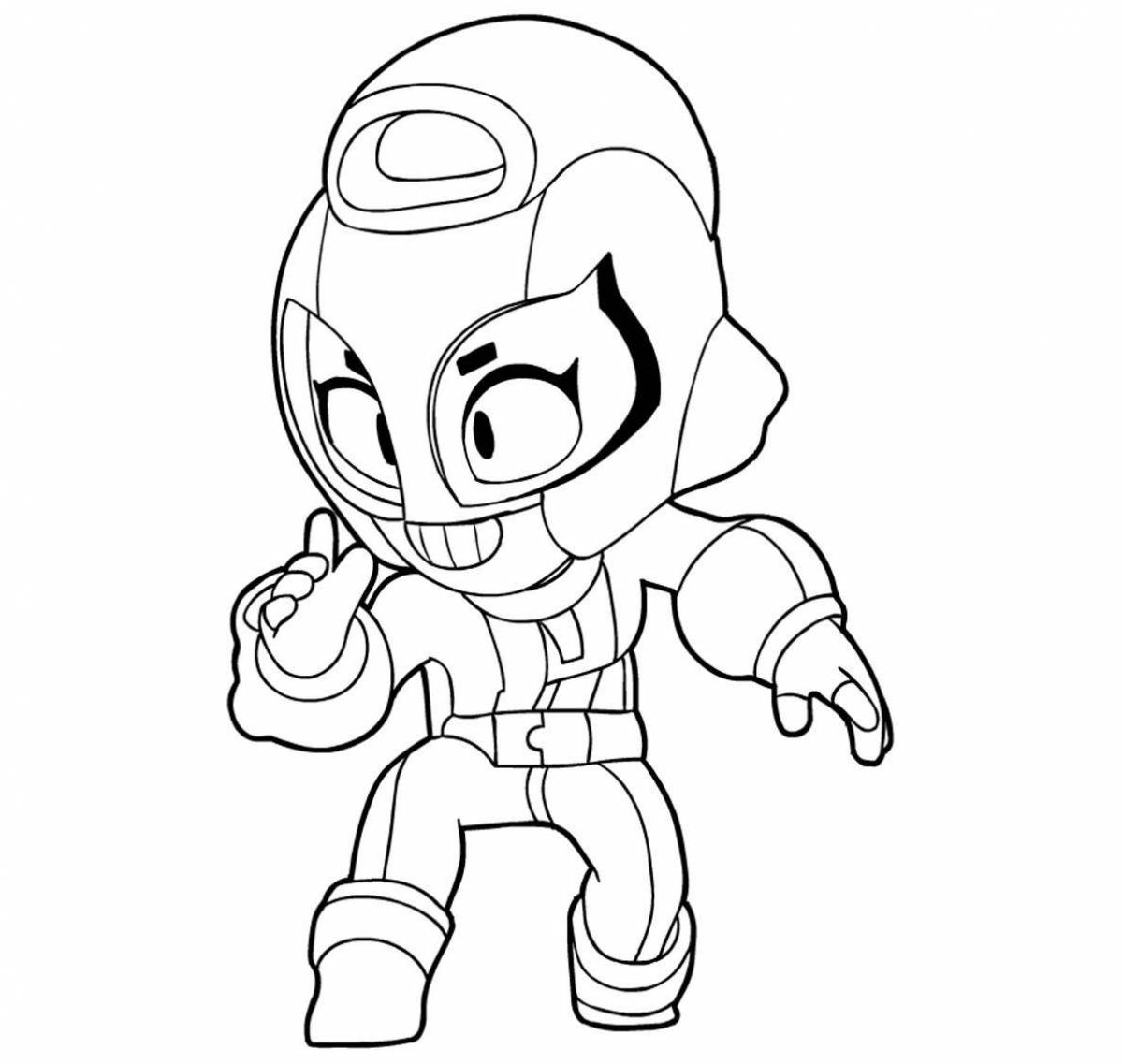 Radiant coloring page brawl stars game