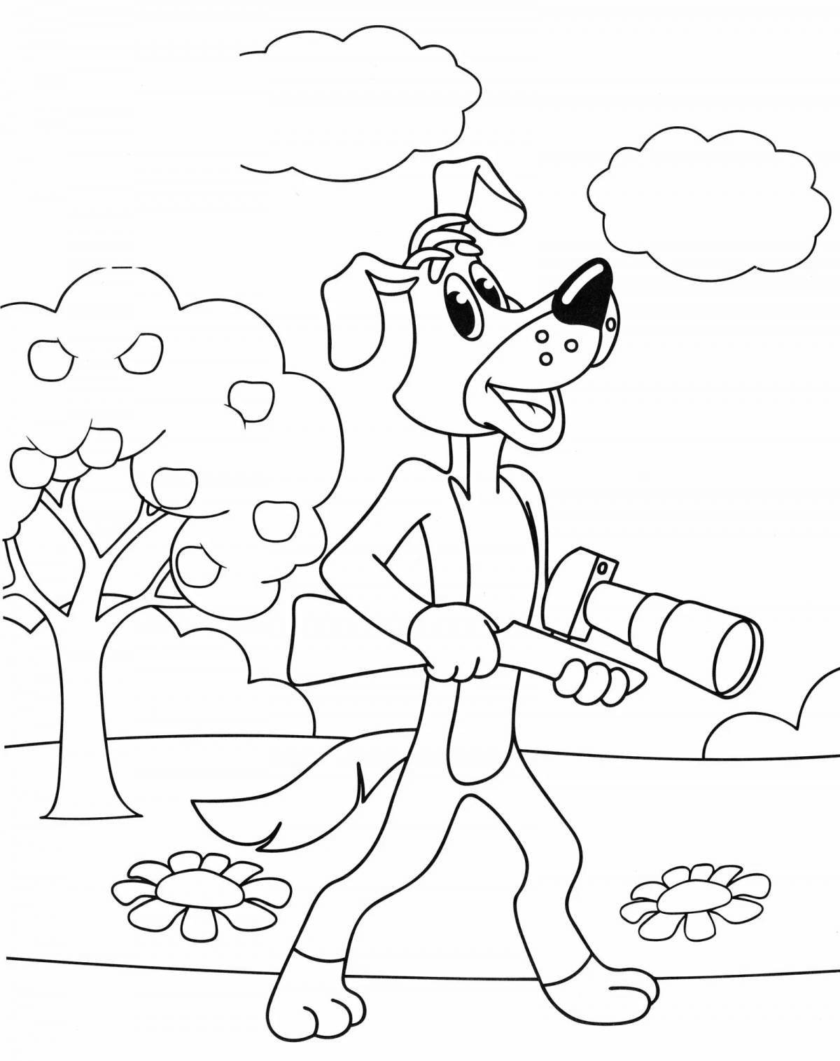 Fascinating coloring of a sailor's skin from prostokvashino