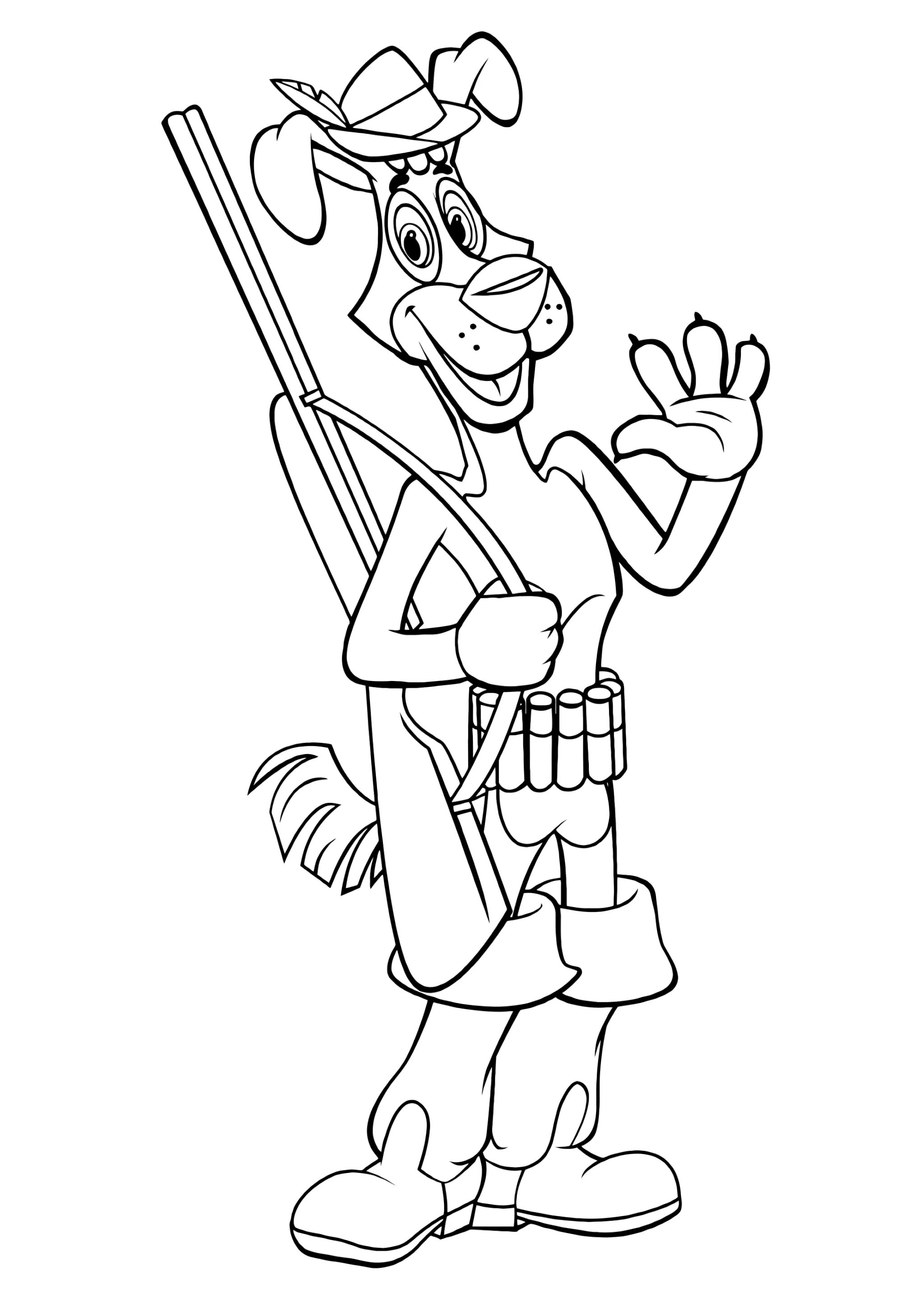 Hypnotic coloring of a matroskin from prostokvashino