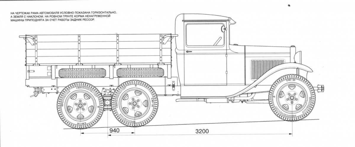 Cute truck coloring book for kids
