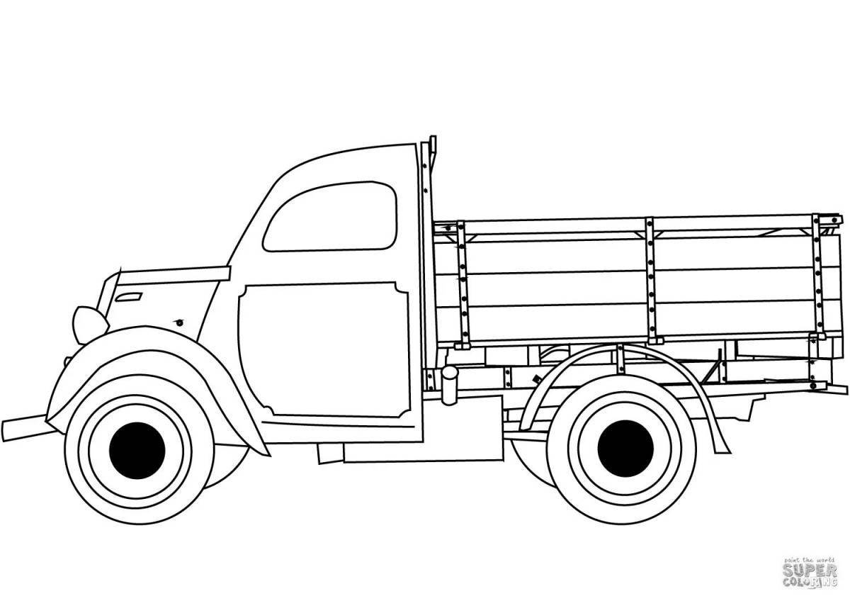 Вдохновляющая раскраска грузовика для детей