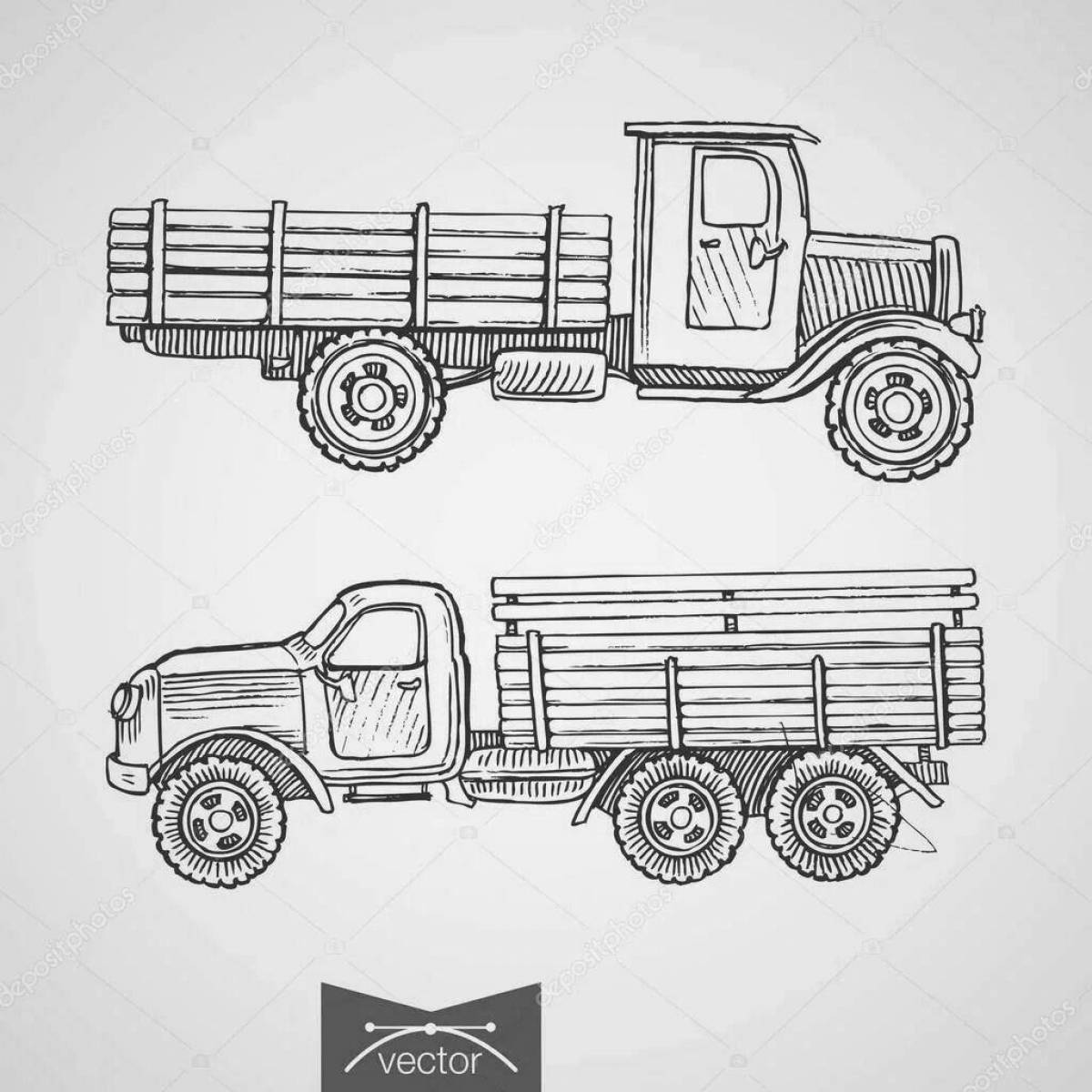 Great truck coloring book for kids