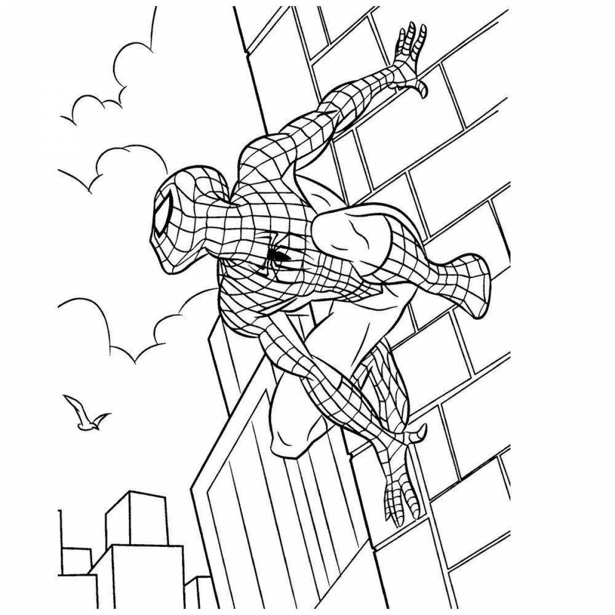 Brightly colored spider-man