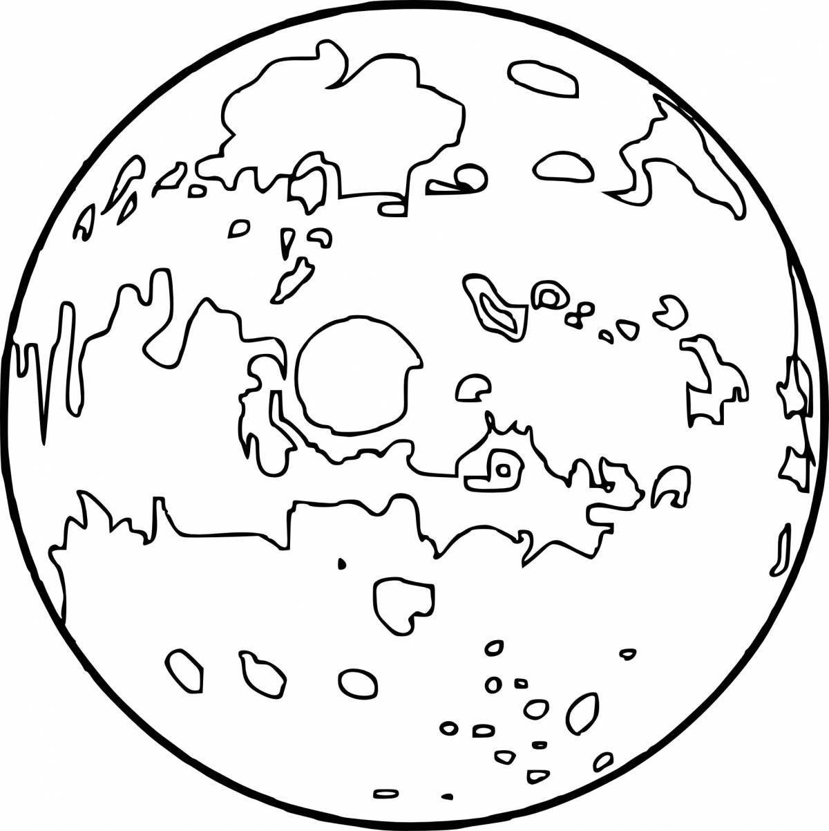 Большая раскраска луна и земля