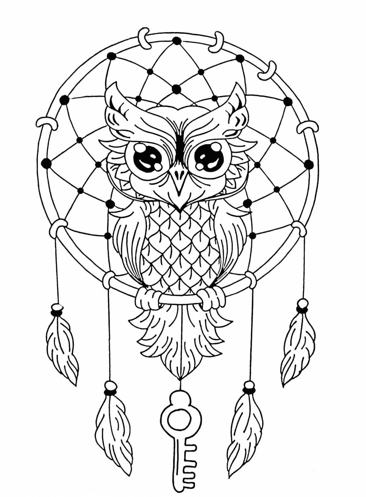 Mystical coloring book for girls mandala