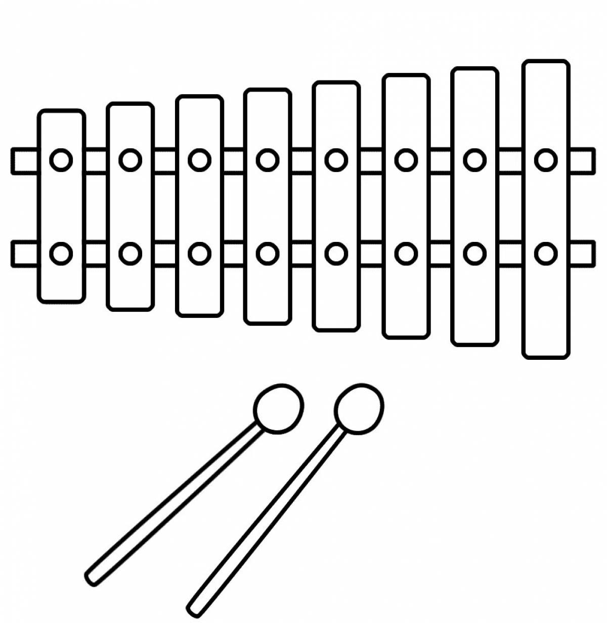 Как нарисовать ксилофон