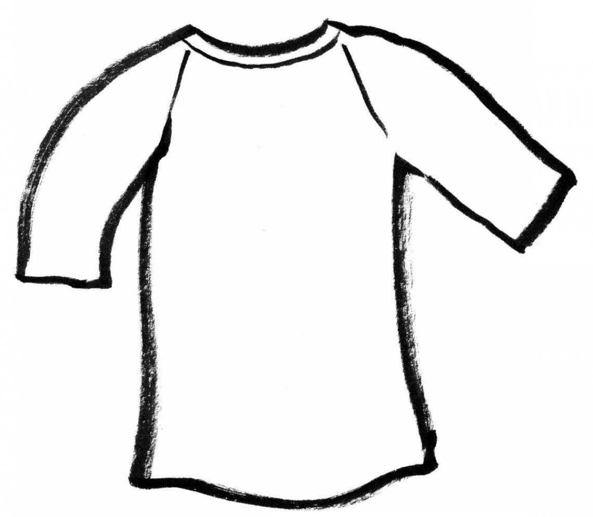 Рубашка раскраска для детей