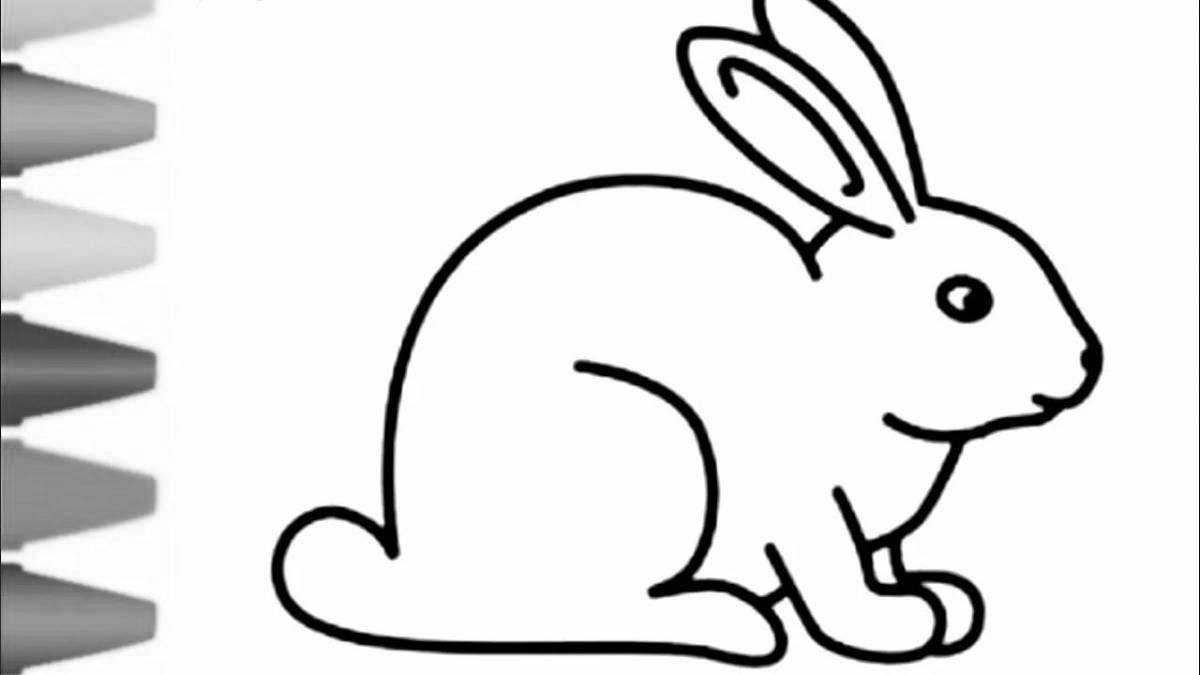 Adorable bunny coloring book for kids