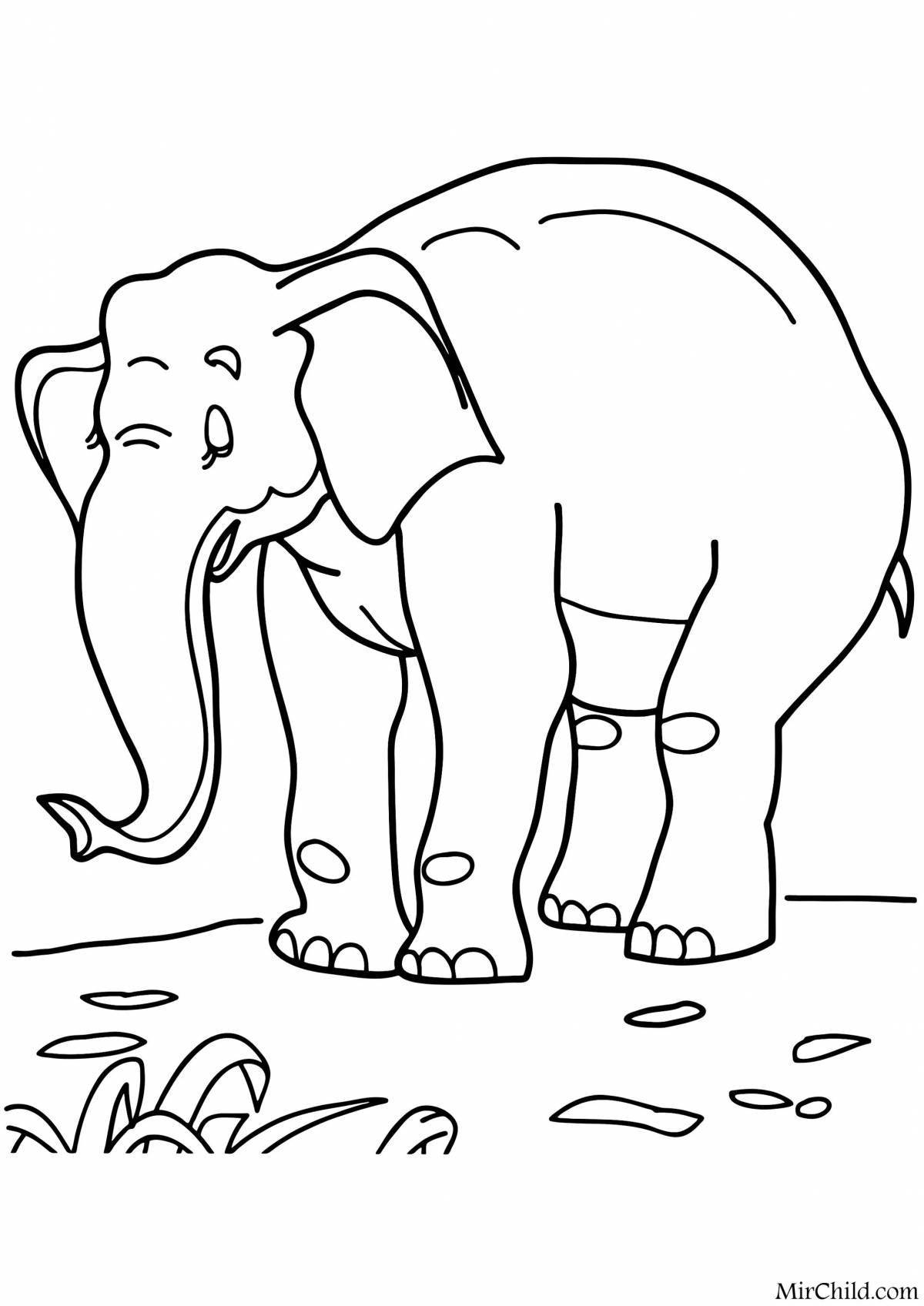 Incredible mammoth coloring book for kids