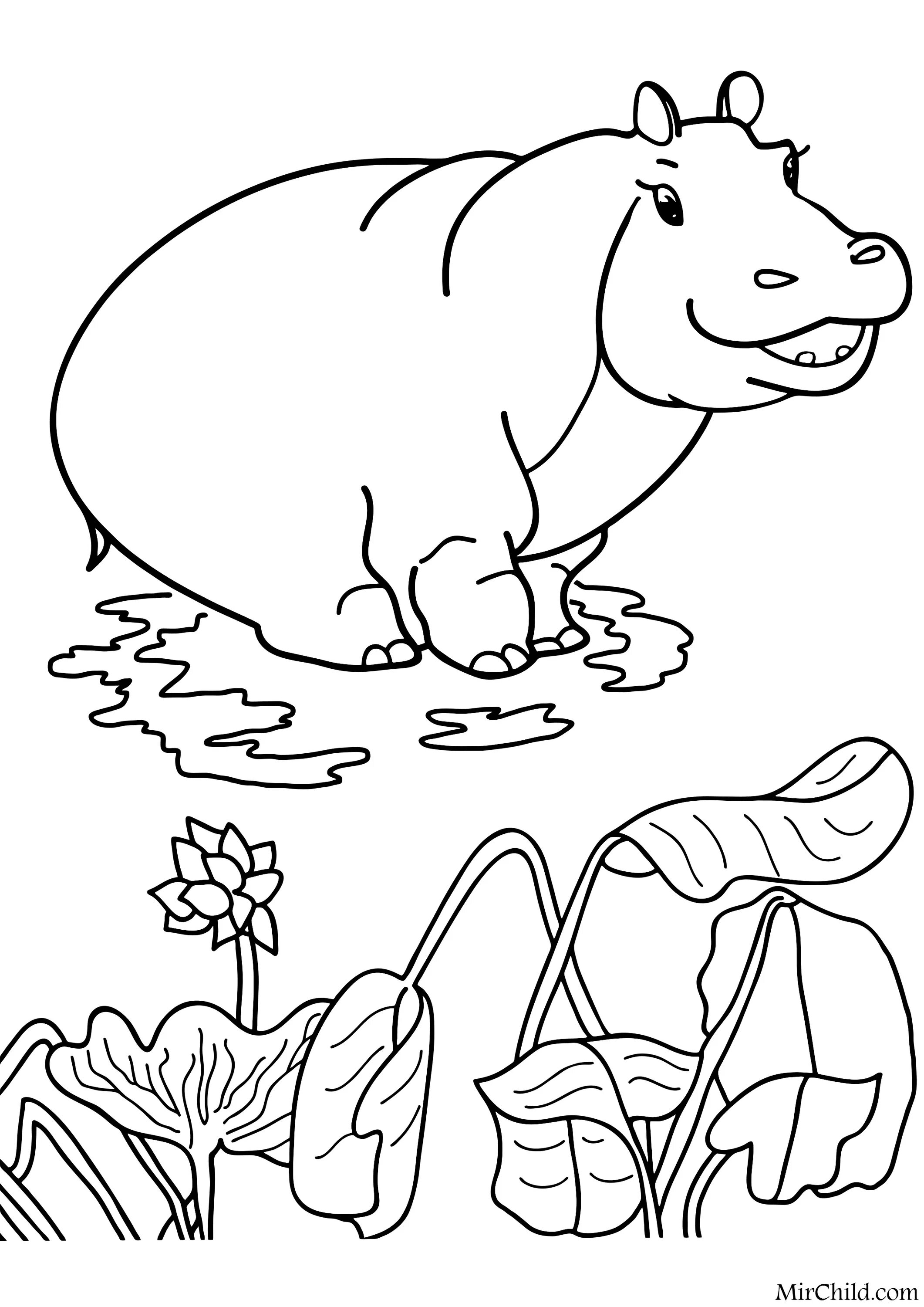 Unique mammoth coloring book for kids