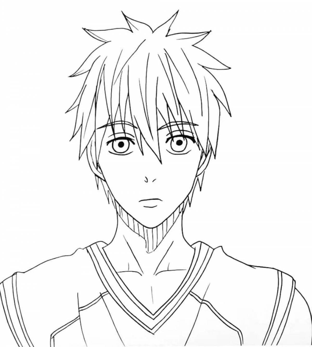 Involving kuroko anime basketball coloring page
