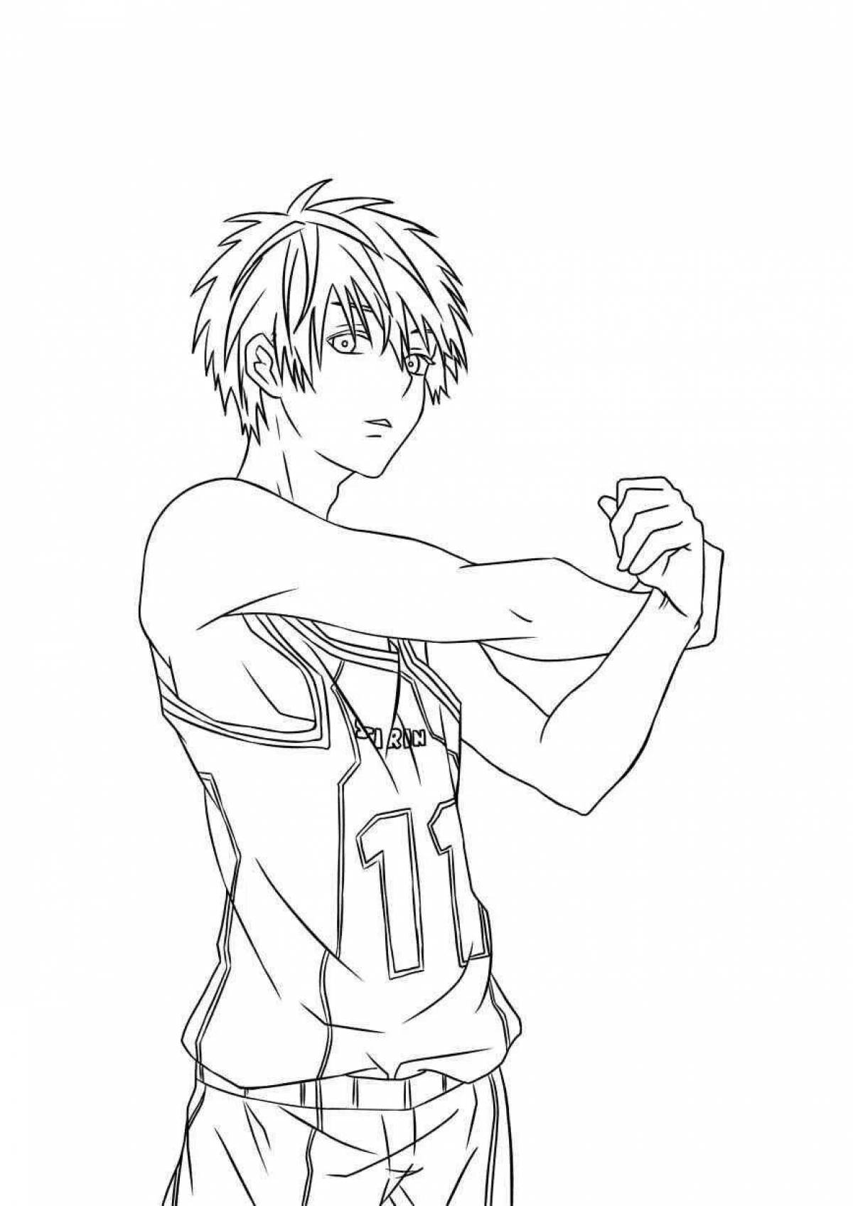 Magic kuroko anime basketball coloring page
